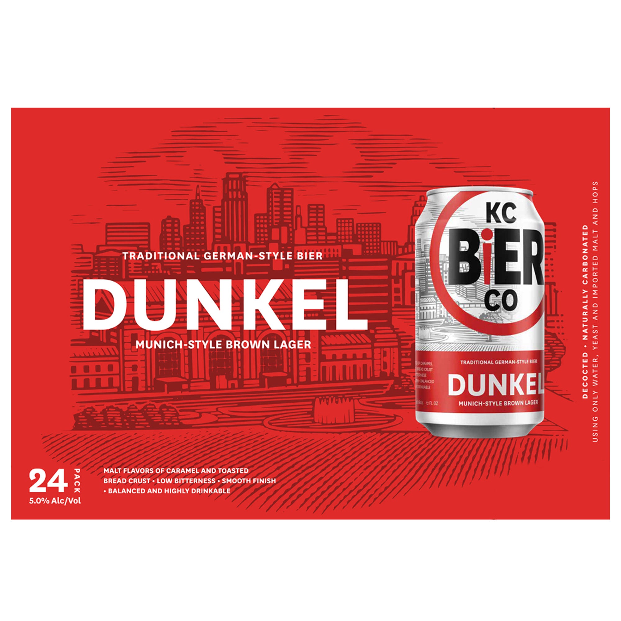 KC BIER CO DUNKEL 24/12OZ CANS - Image 1