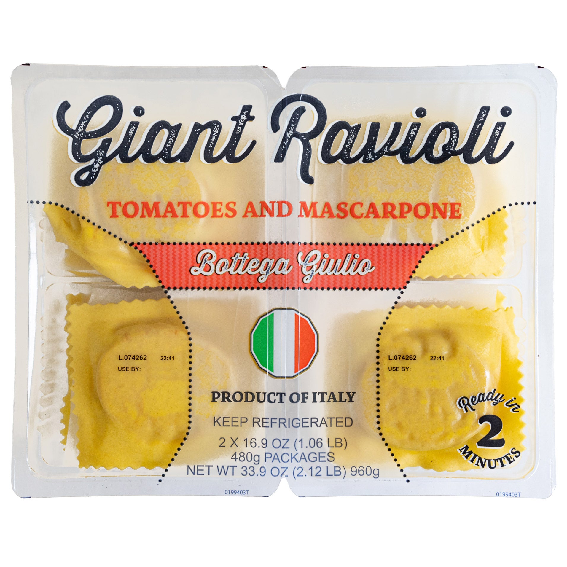 SCOIATTOLO GIANT RAVIOLI 2/17 OUNCE PACKAGES