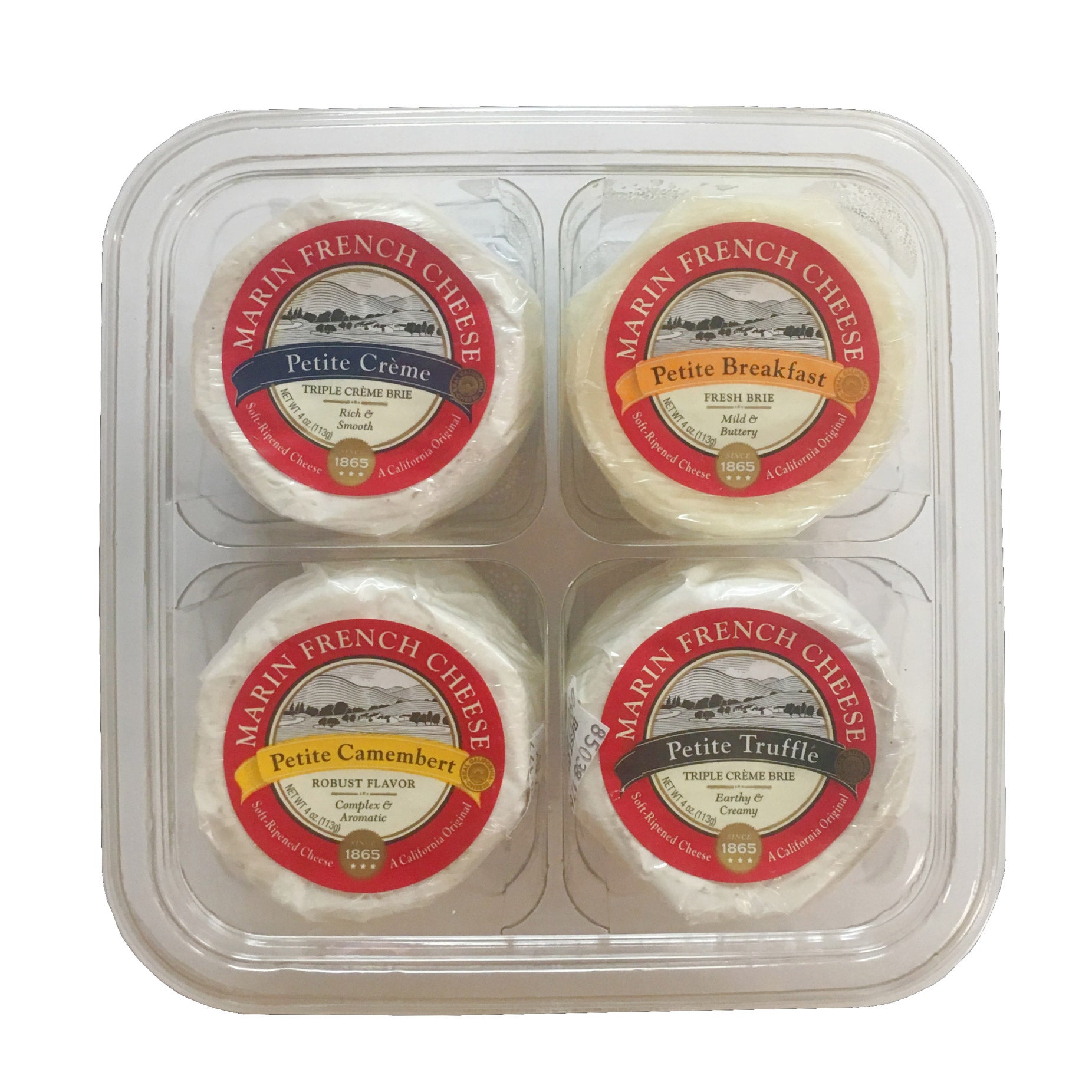 MARIN FRENCH PETITE CHEESE VARIETY 4 PACK 4 OUNCES EACH