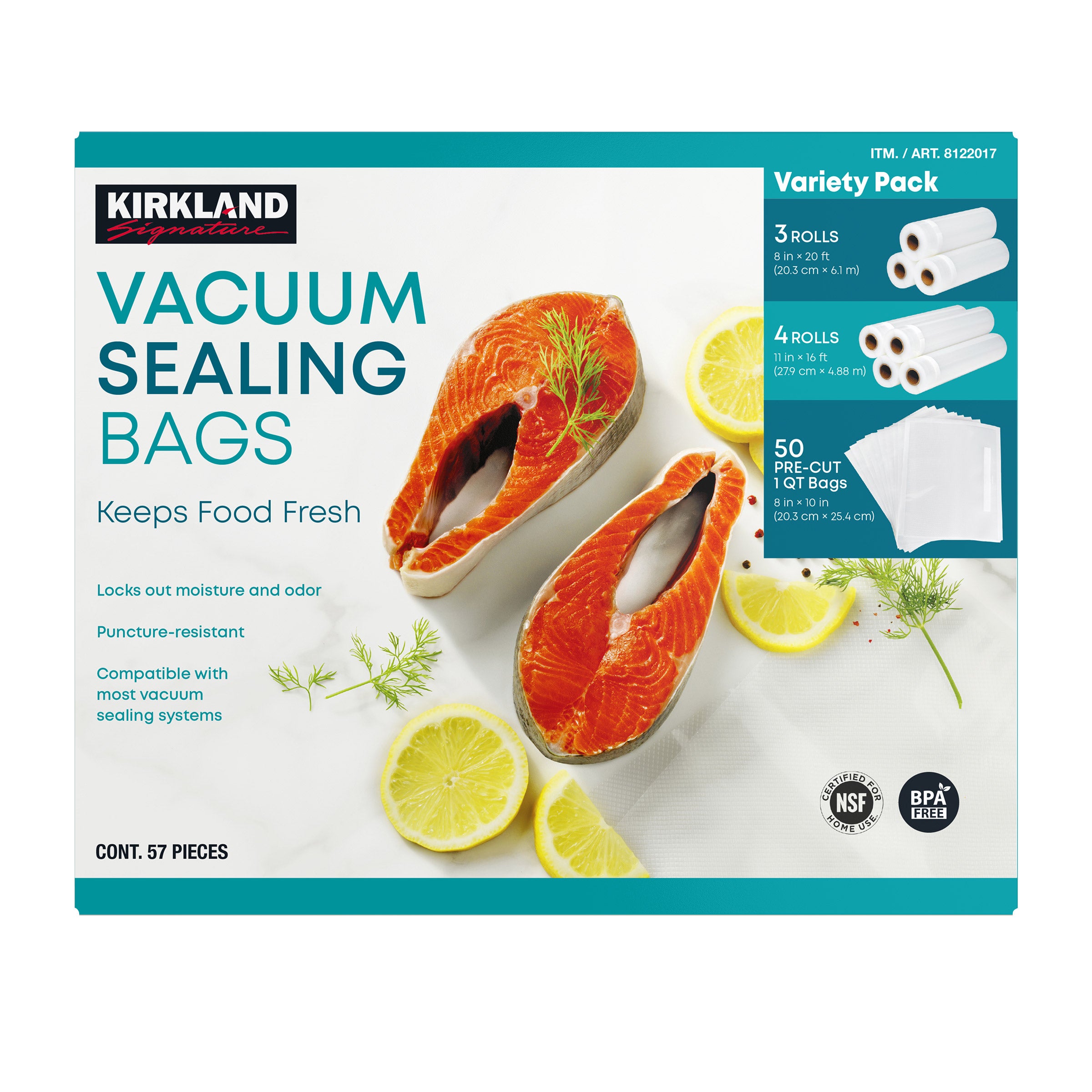 KIRKLAND SIGNATURE VACUUM SEALER BAGS ASSORTMENT PACK