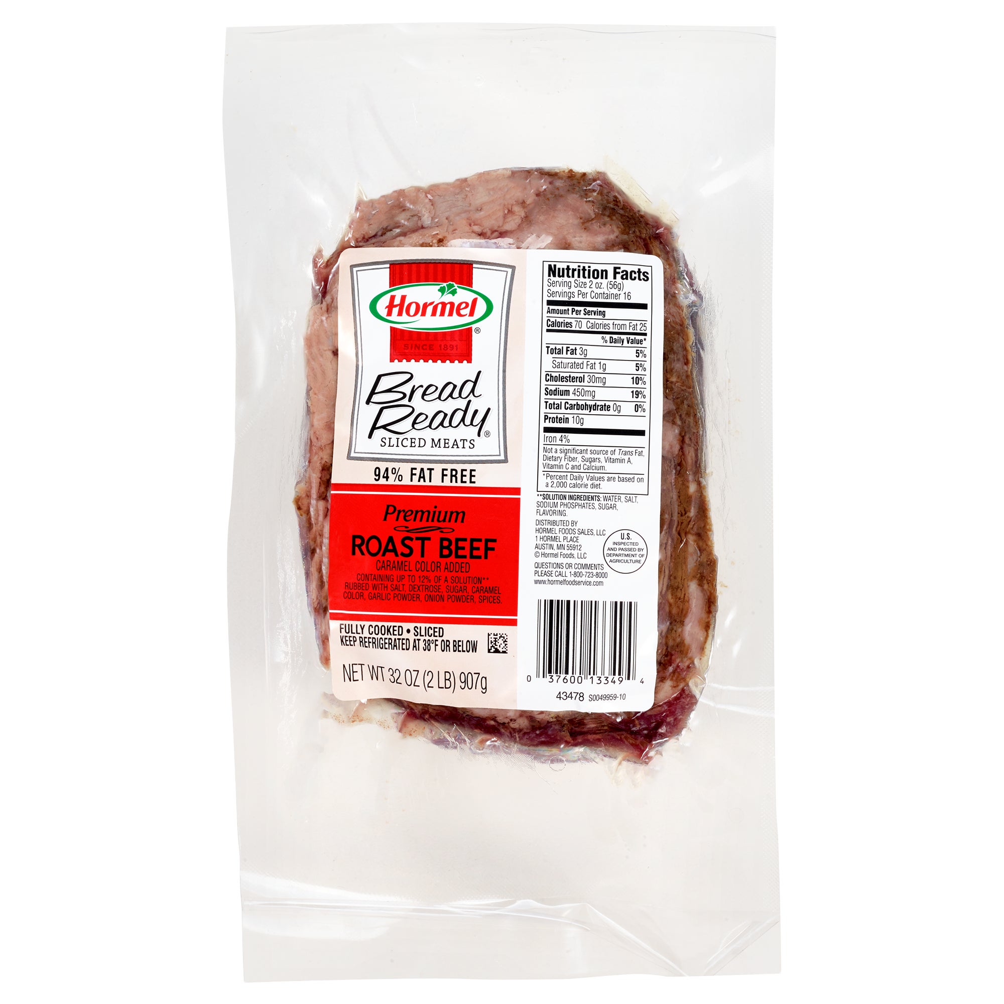BREAD READY SLICED ROAST BEEF 2 LBS