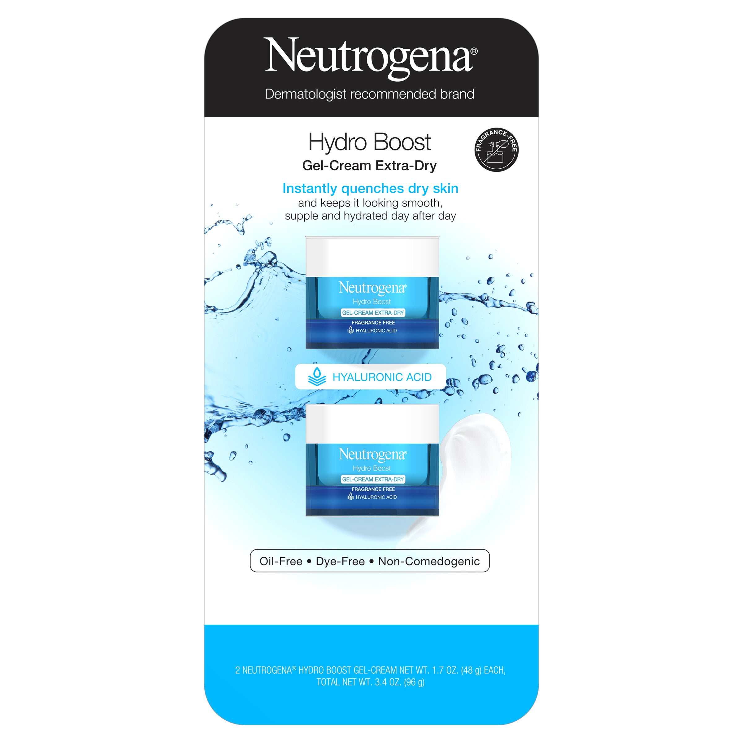 NEUTROGENA HYDRO BOOST GEL CREAM 2 PACK / 1.7 OZ EACH
