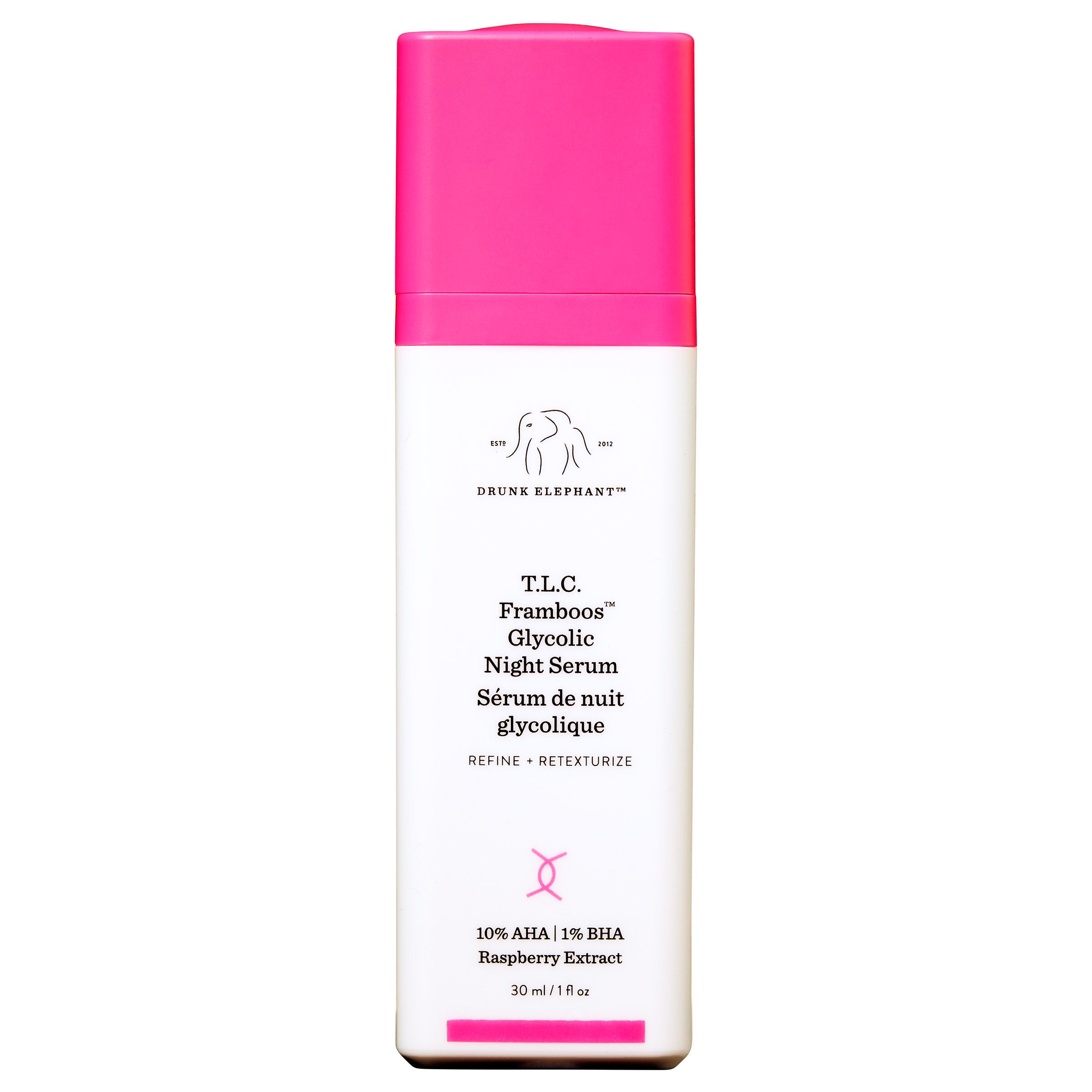 DRUNK ELEPHANT TLC FRAMBOOS GLYCOLIC NIGHT SERUM 1 OZ