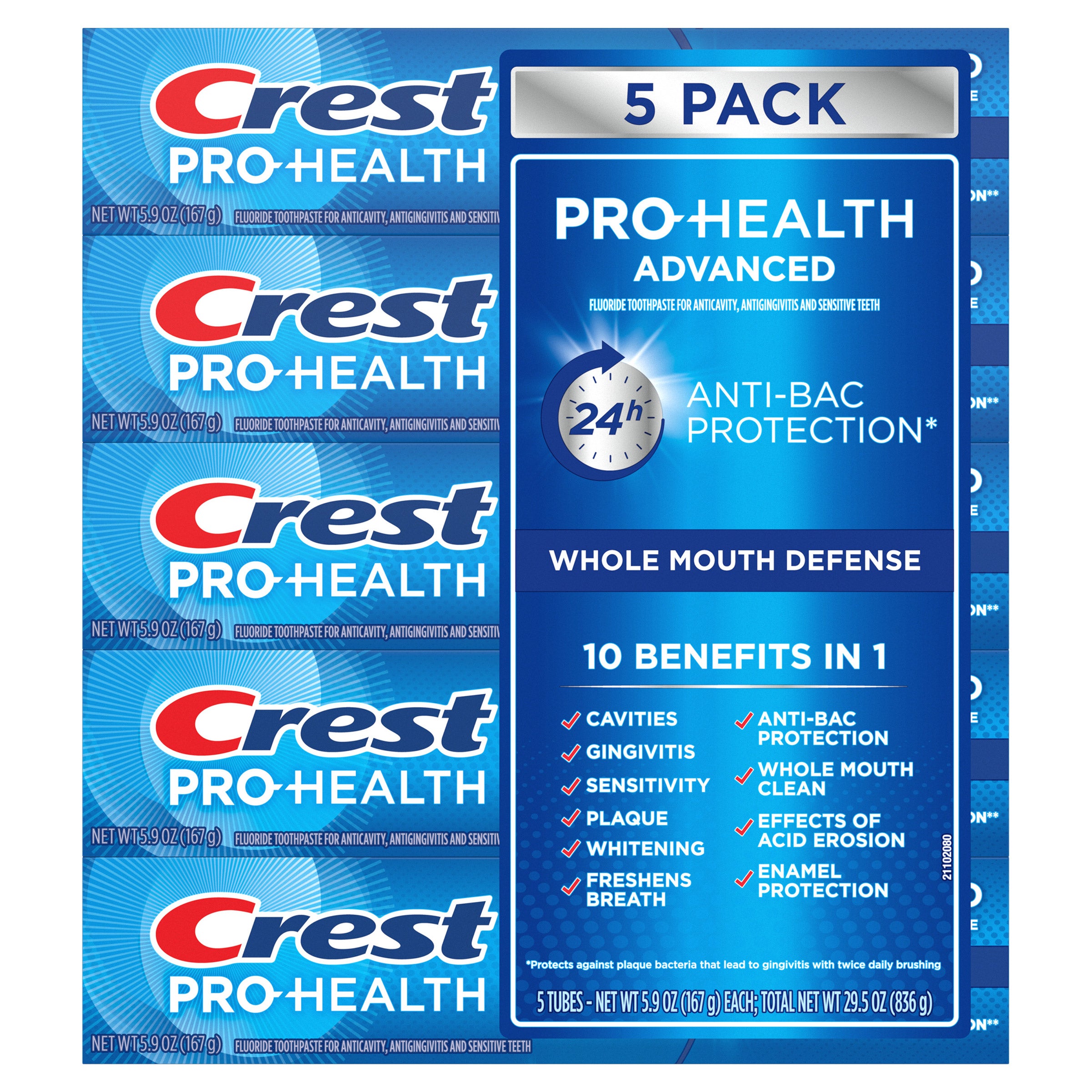 CREST PRO-HEALTH ADVANCED TOOTHPASTE 5.9 OZ/5 PK - Image 1