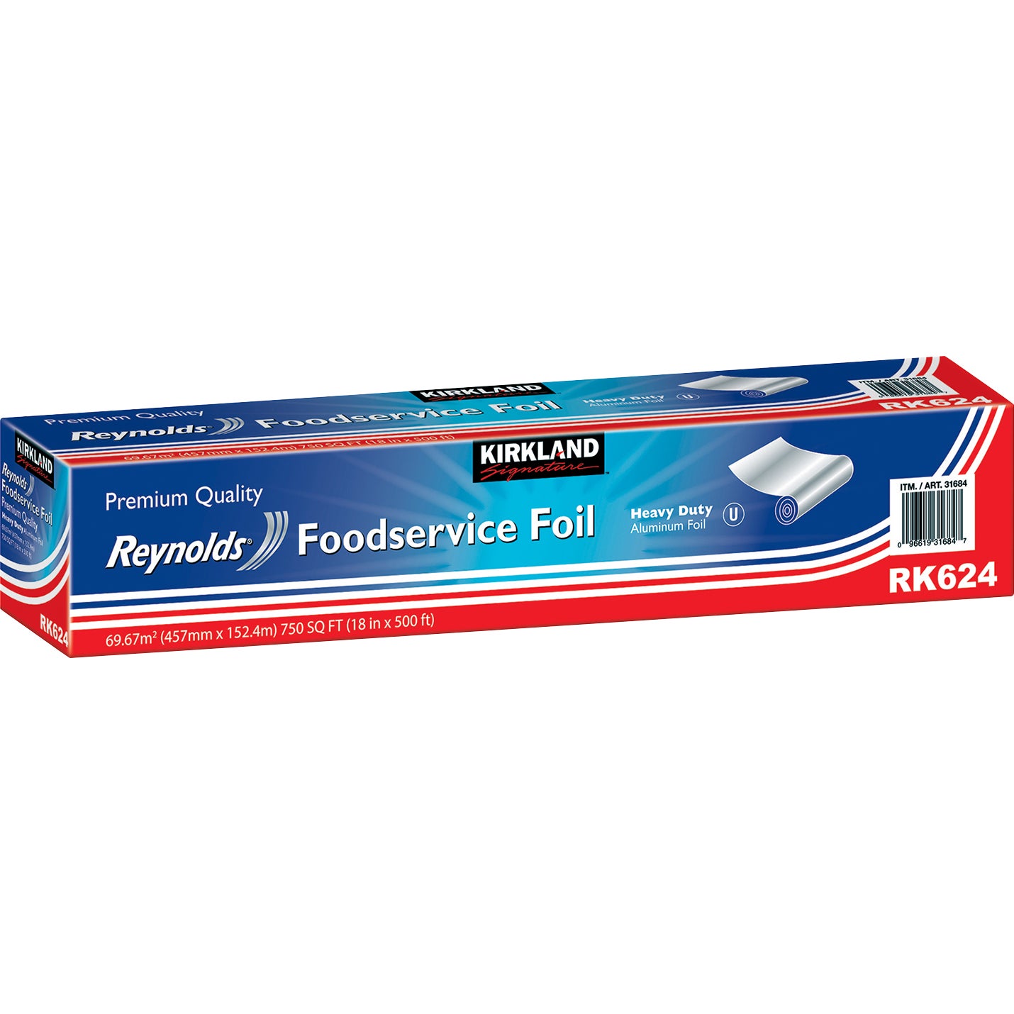 KIRKLAND SIGNATURE HEAVY DUTY FOIL 18" X 500' 1 ROLL - Image 1
