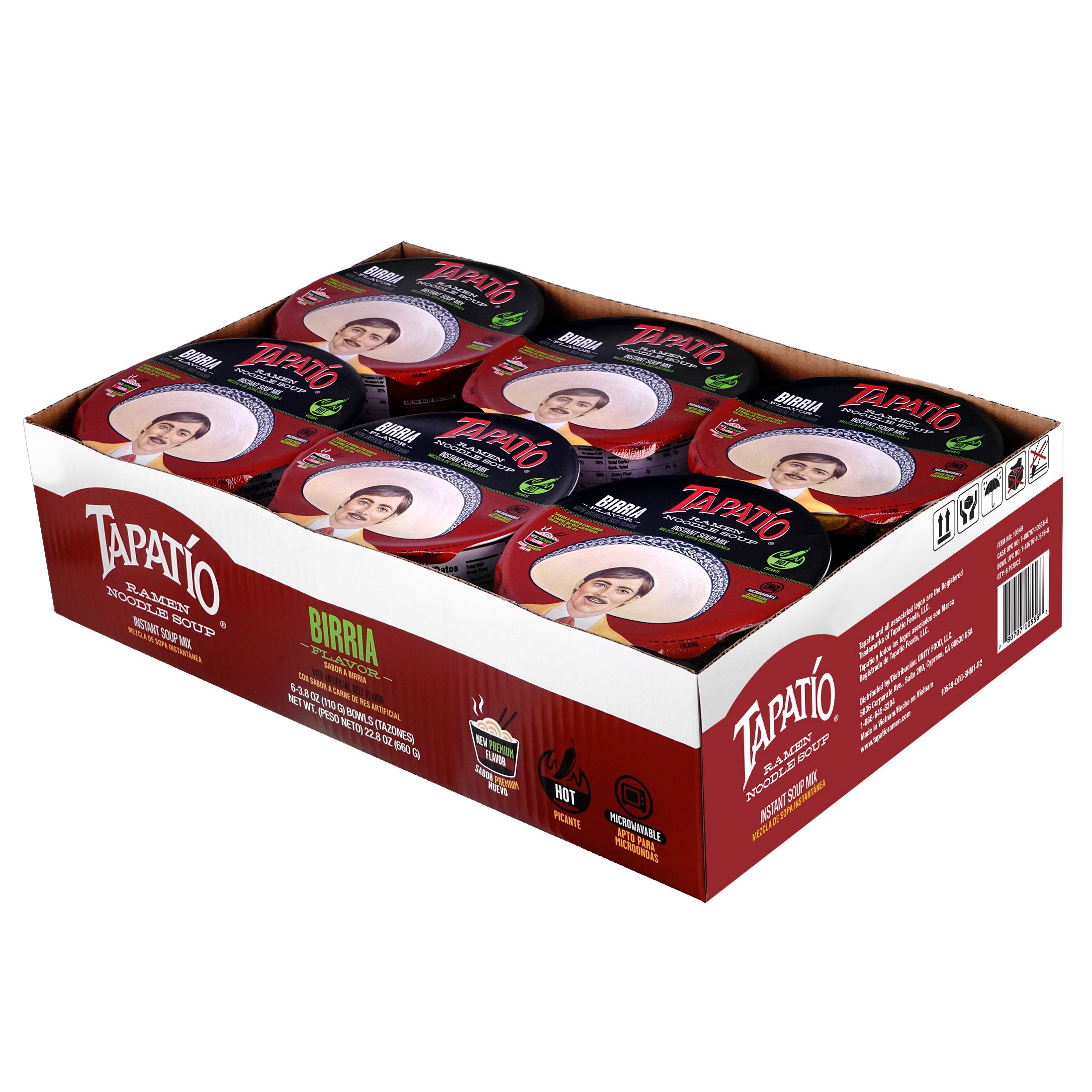 TAPATIO BIRRIA RAMEN BOWL 6/3.8 OZ