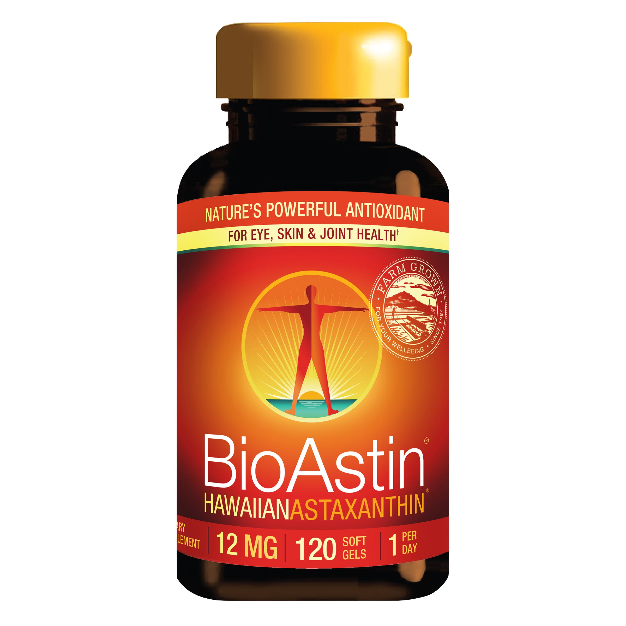 BIOASTIN HAWAIIAN ASTAXANTHIN 12MG 120 GELCAPS - Image 1