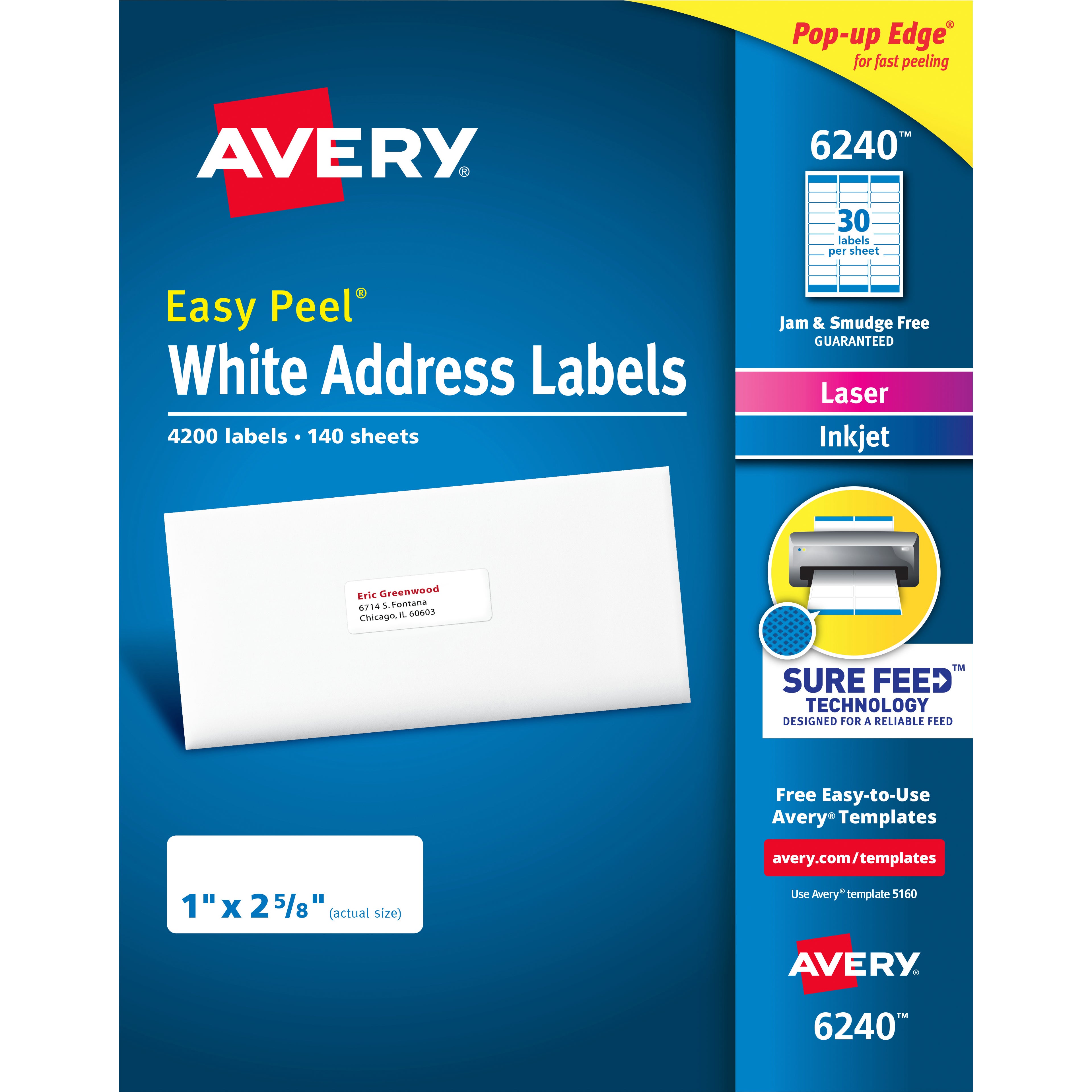 AVERY LASER/INKJET LABELS DUAL TECH 4200 CT - Image 1