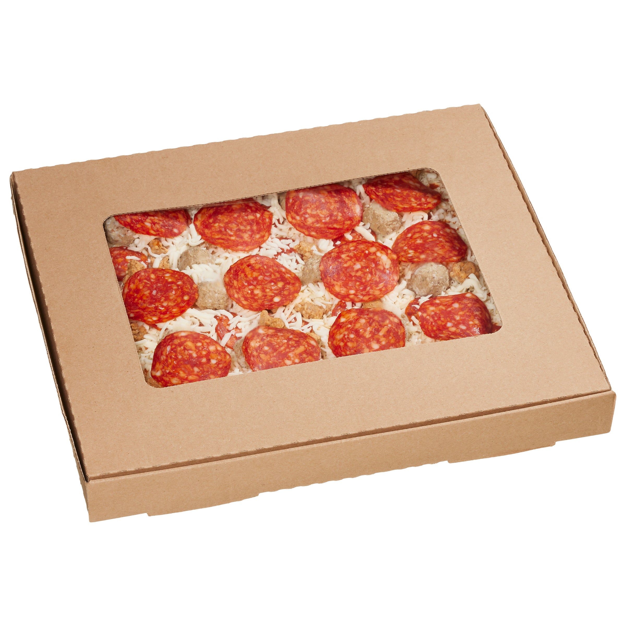 FOUR MEAT PIZZA TAKE & BAKE ON ROMAN STYLE PINSA - Image 1