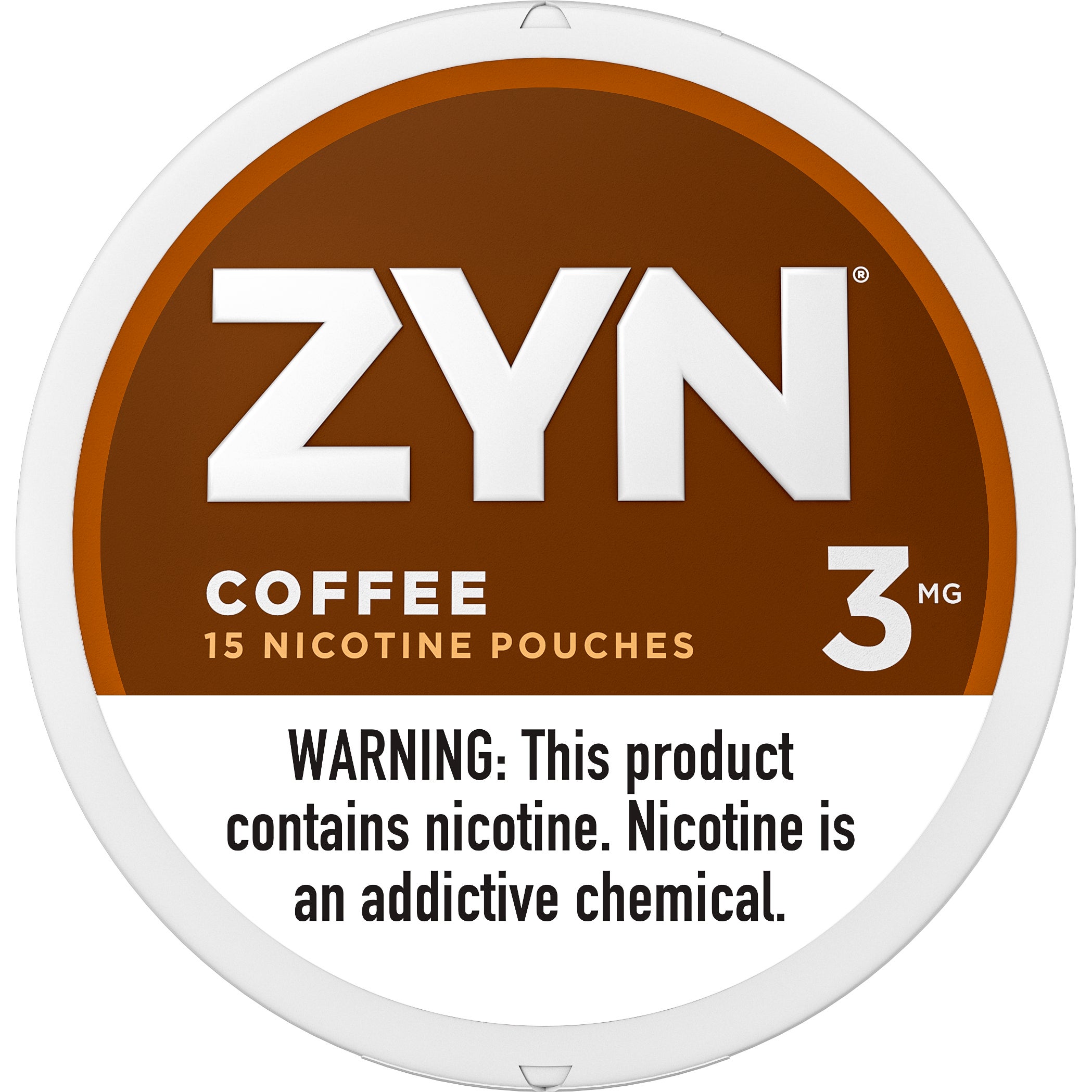 ZYN COFFEE POUCH 3MG 5/15CT CANS