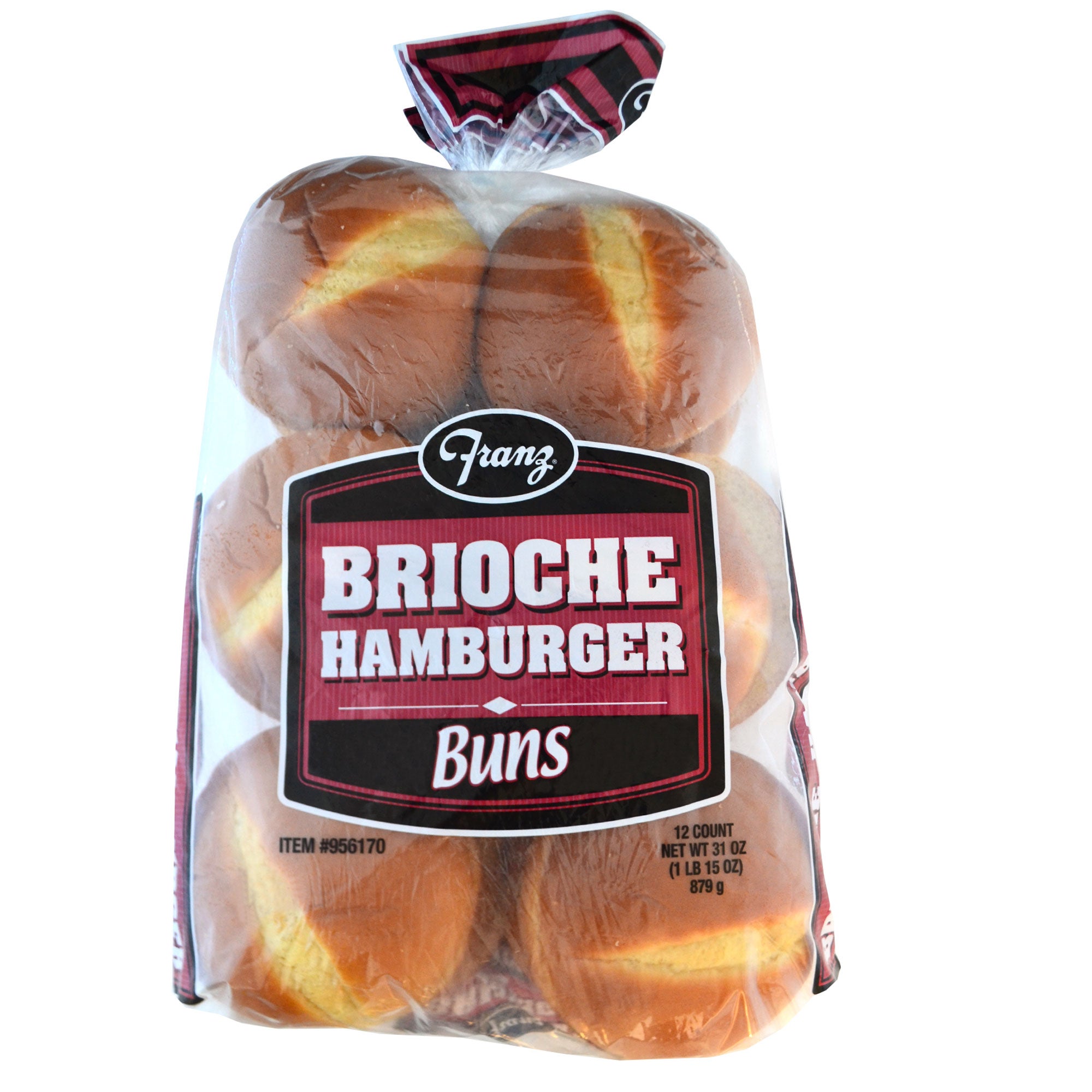 FRANZ BRIOCHE HAMBURGER BUNS 12 CT 31 OZ