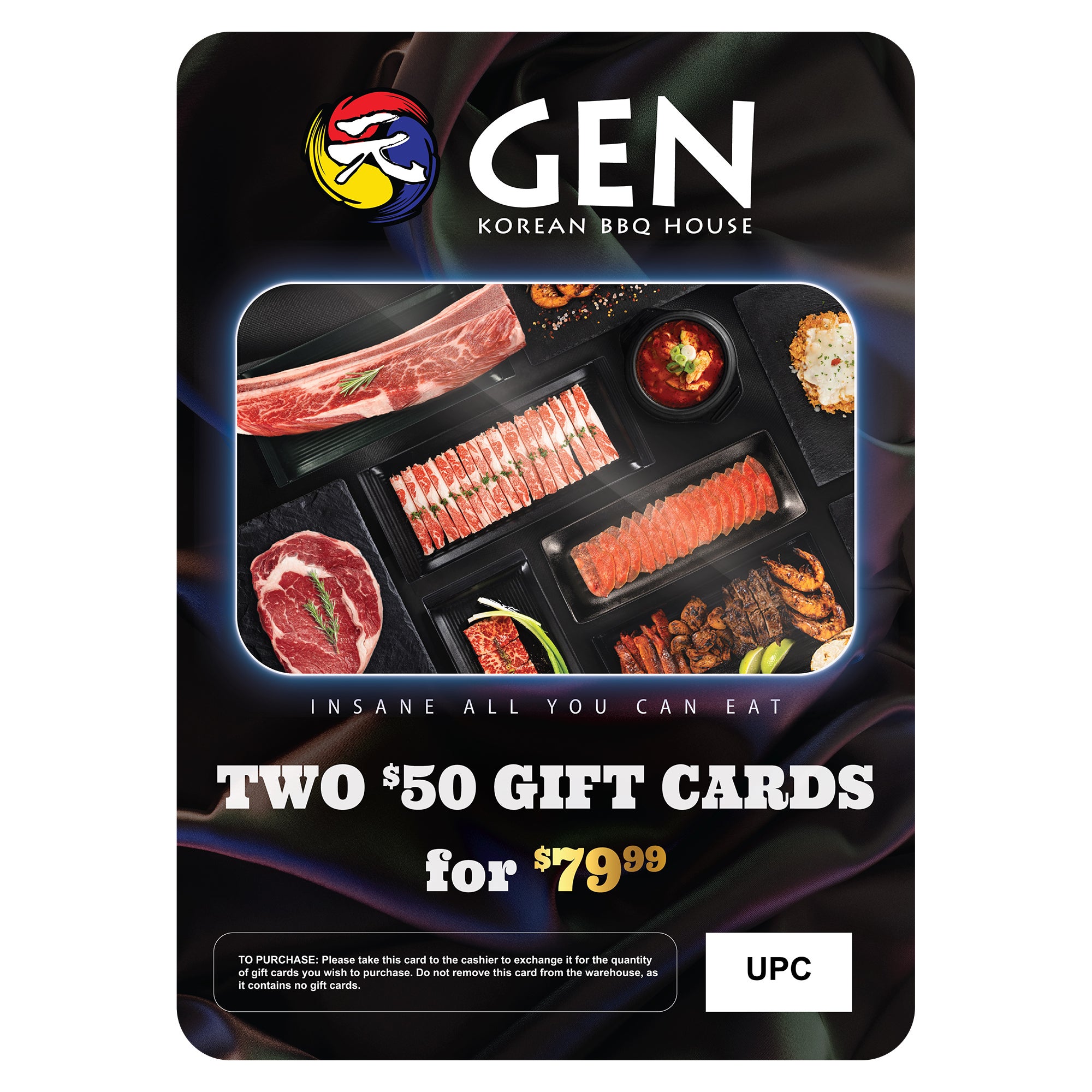 GEN KOREAN BBQ HOUSE 2/$50 GIFT CARD ITEM IS NON-REFUNDABLE - Image 1