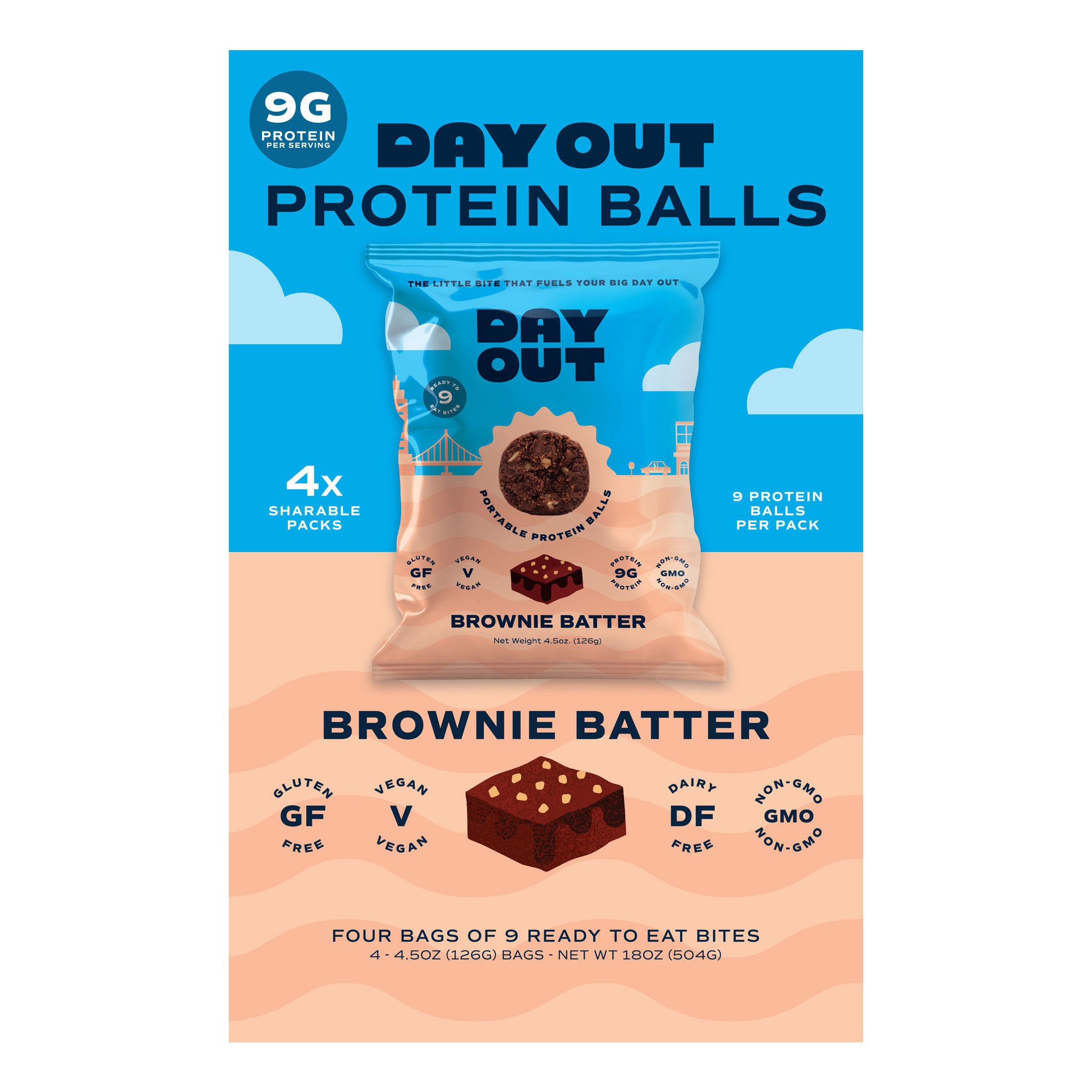 DAY OUT PROTEIN BALLS 4/4.5 OZ (1.125 LB)