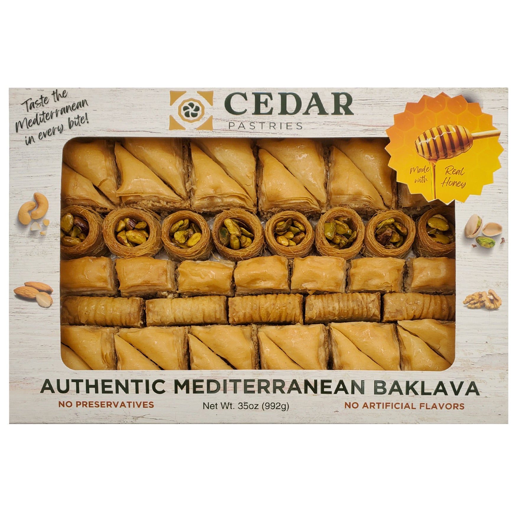 CEDAR PASTRIES MIXED BAKLAVA 35 OZ - Image 1