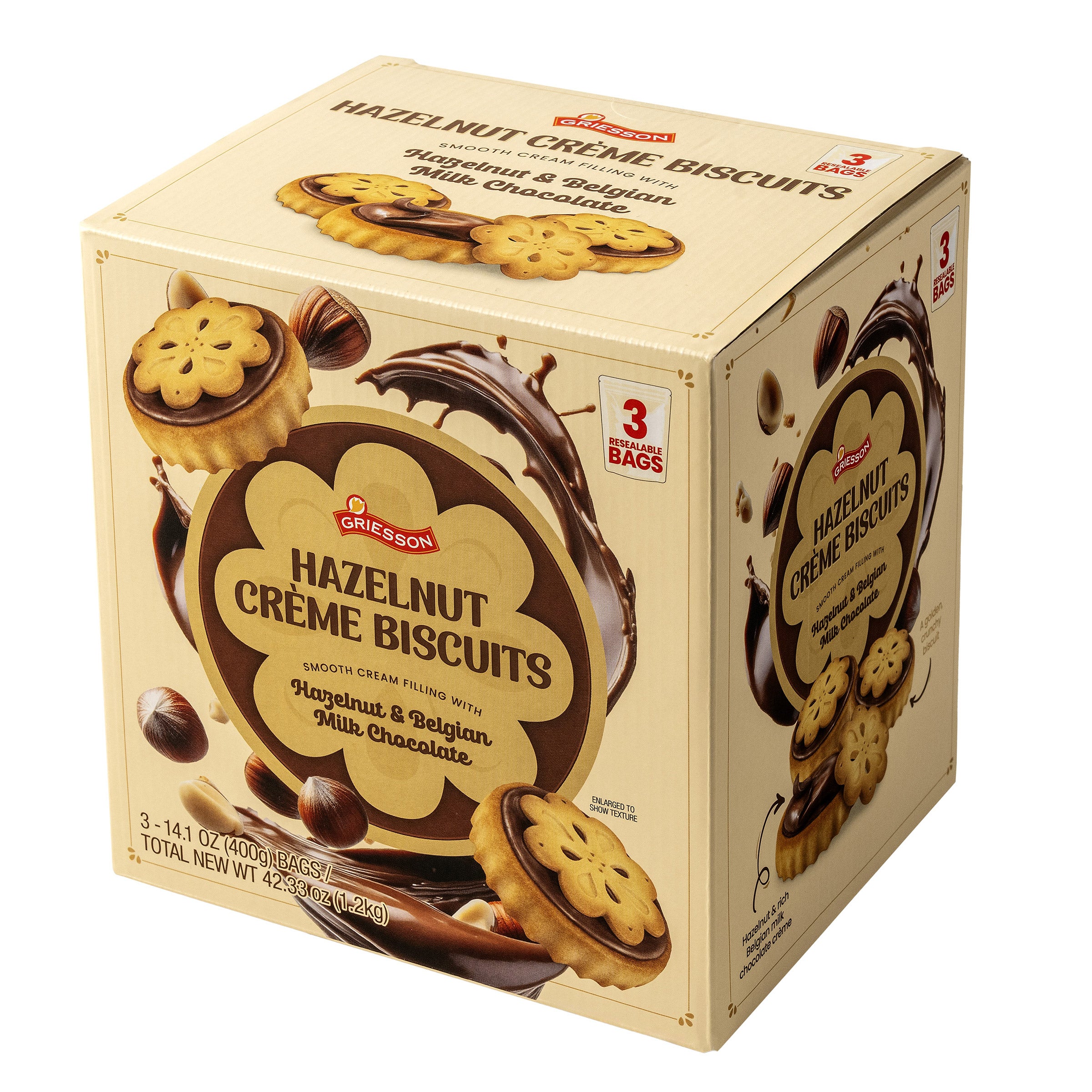 GRIESSON HAZELNUT CREME BISCUIT 42.33 OZ - Image 1