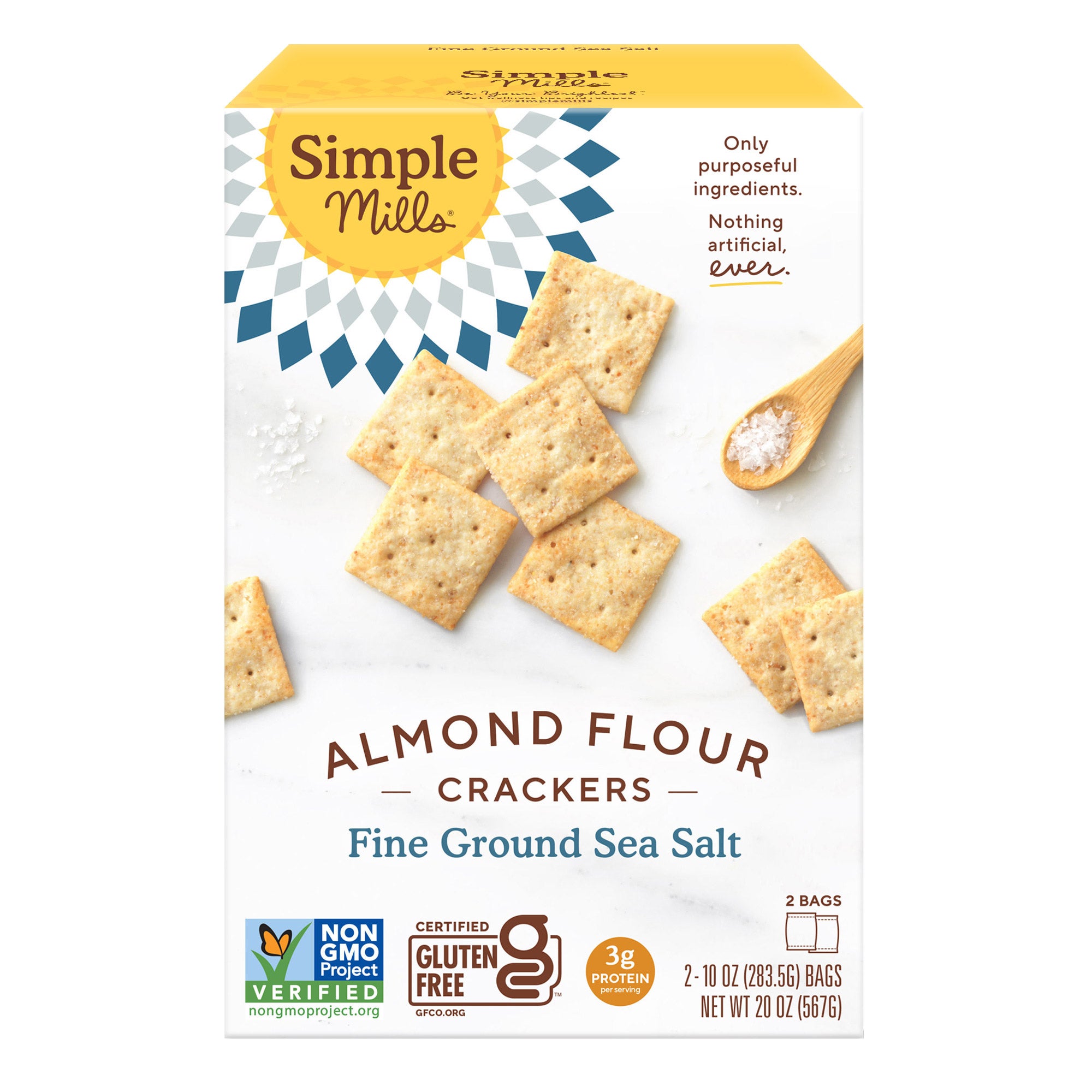 SIMPLE MILLS ALMOND FLOUR CRACKERS 2/10 OZ - Image 1