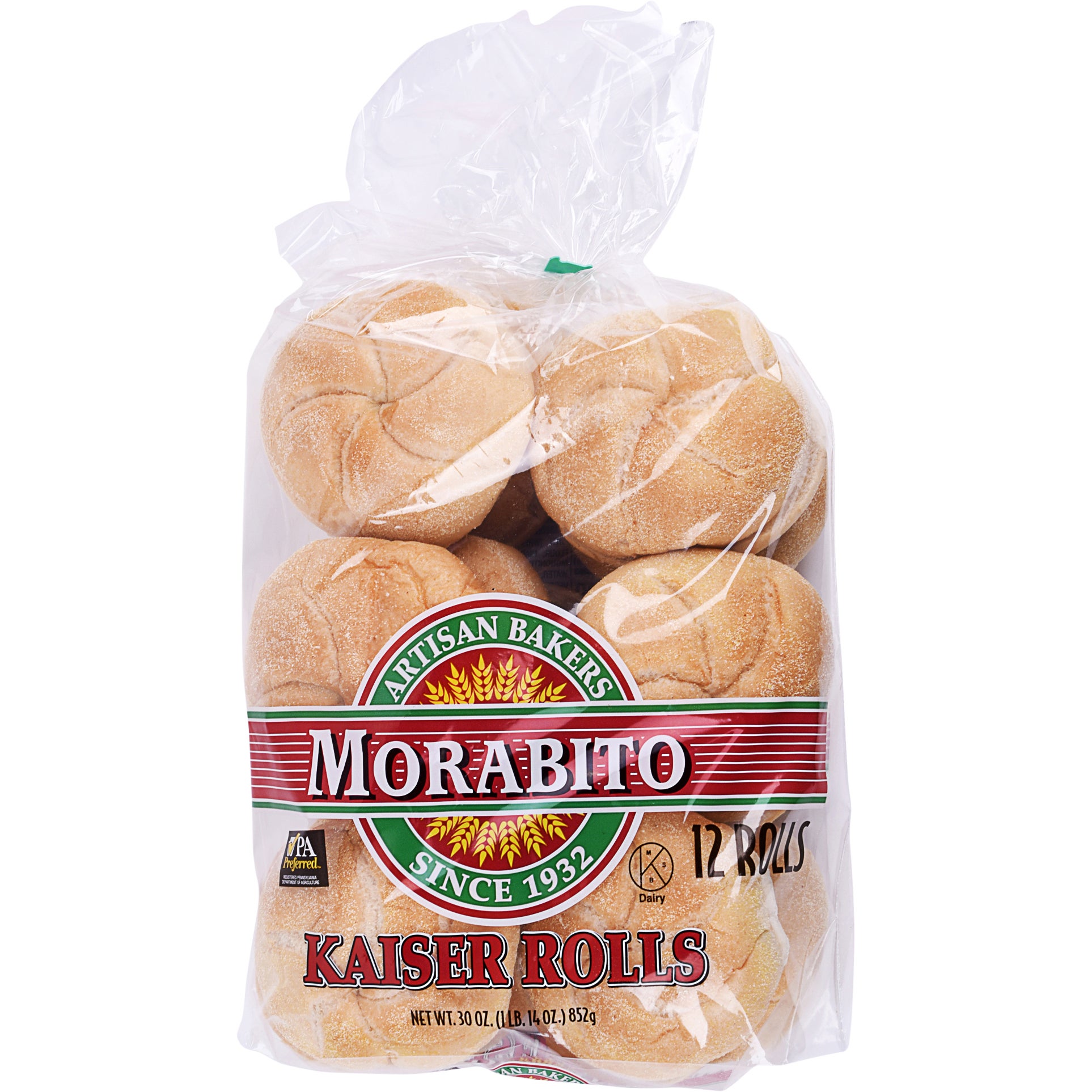 MORABITO BAKING CO KAISER ROLLS 12 CT (1.88 LBS)