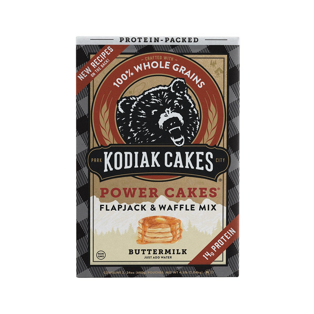 KODIAK POWER CAKES FLAPJACK & WAFFLE MIX 72 OZ (4.5 LBS) - Image 1