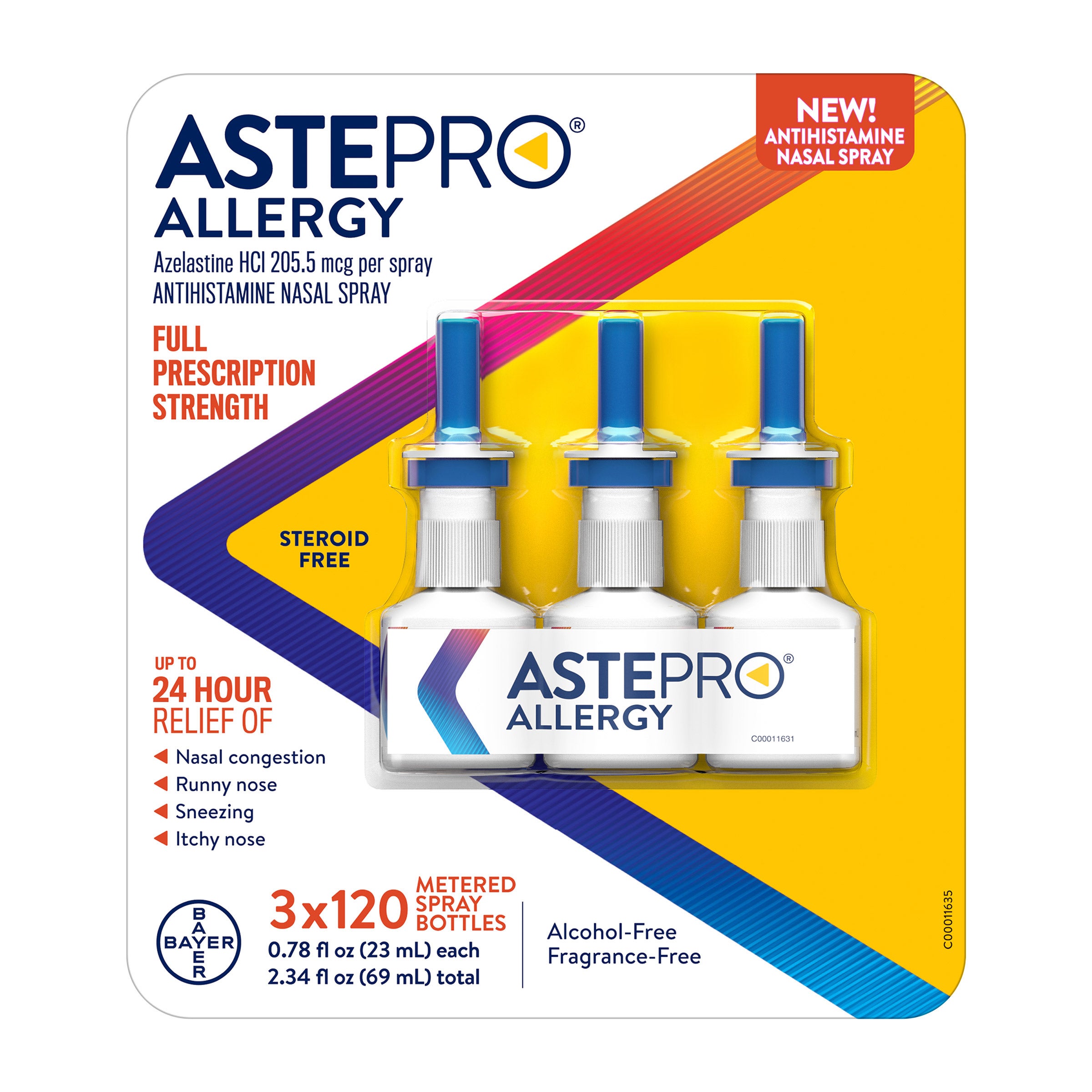 ASTEPRO ALLERGY ANTIHISTAMINE NASAL SPRAY 3X120