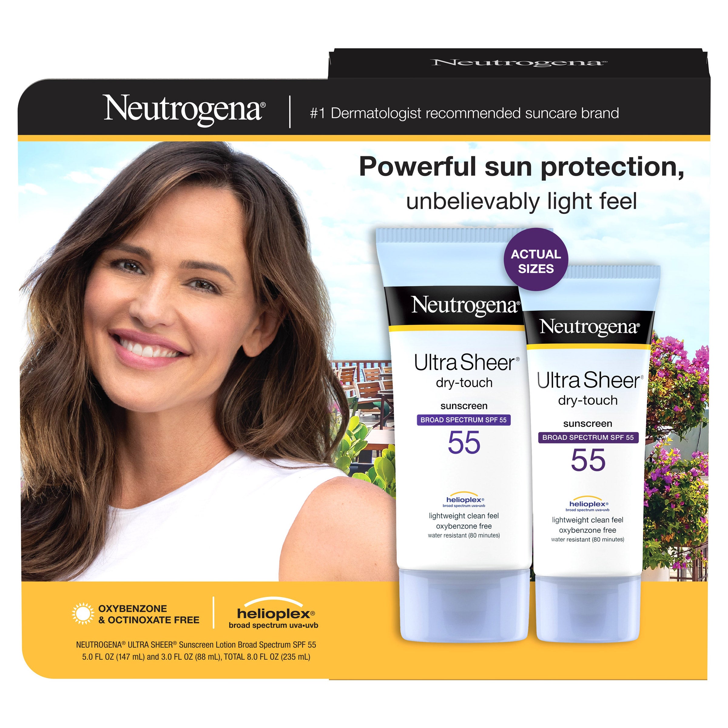 NEUTROGENA ULTRA SHEER SPF 55 5 OZ + 3 OZ LOTION