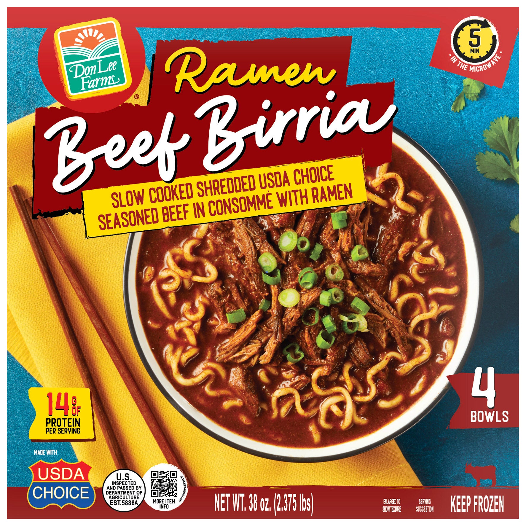 DON LEE FARMS BIRRIA BEEF RAMEN BOWL 4/9.5 OZ