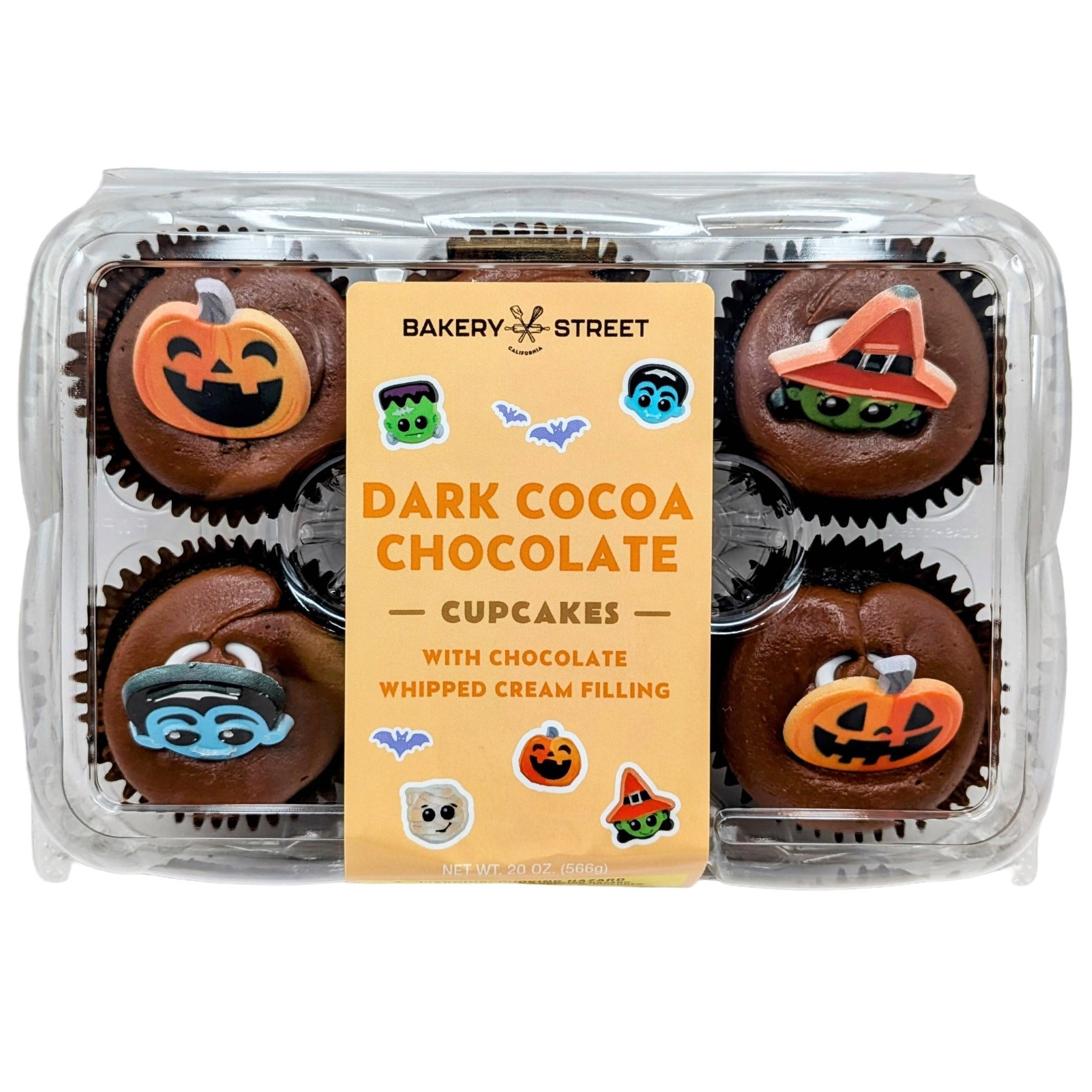 BAKERY STREET HALLOWEEN CUPCAKES 6 COUNT 20 OUNCES