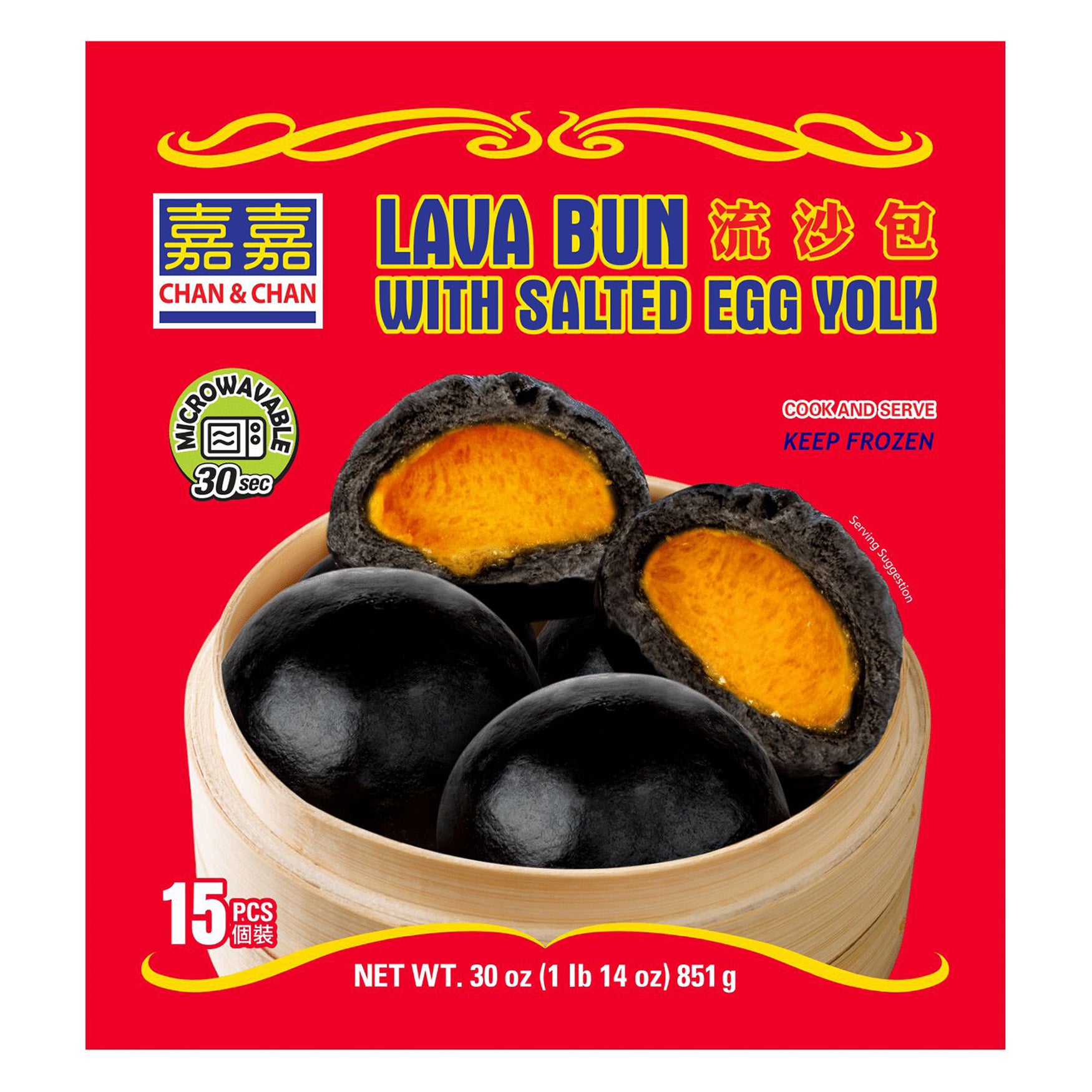 CHAN & CHAN LAVA BUN WITH EGG YOLK 30 OZ