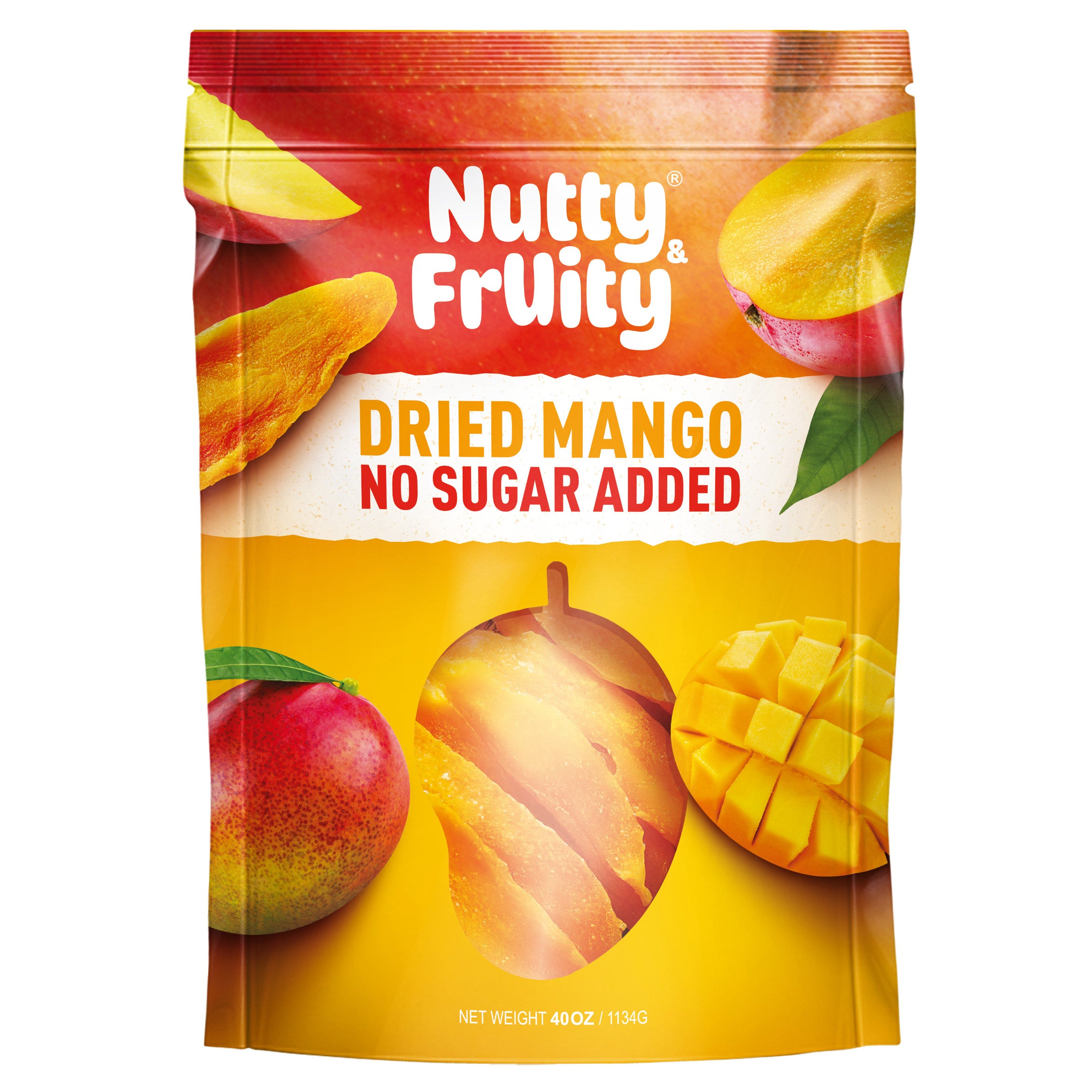 NUTTY & FRUITY DRIED MANGOES 40 OZ - Image 1