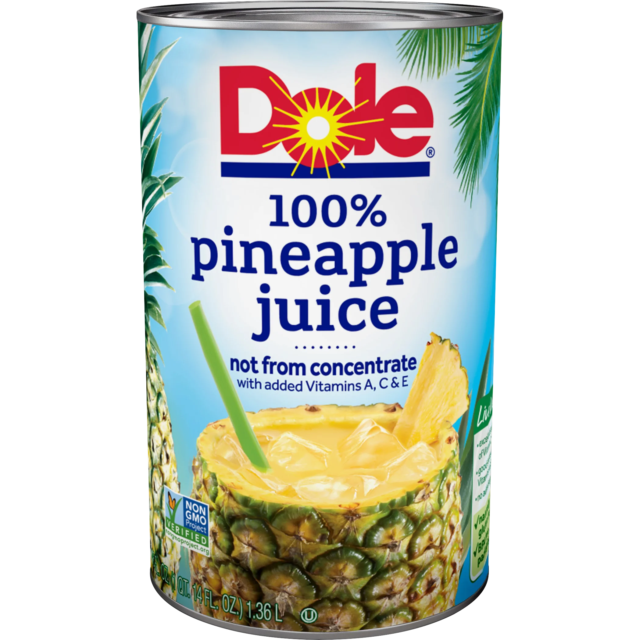 DOLE PINEAPPLE JUICE 3 PACK 46 OUNCES EACH - Image 1