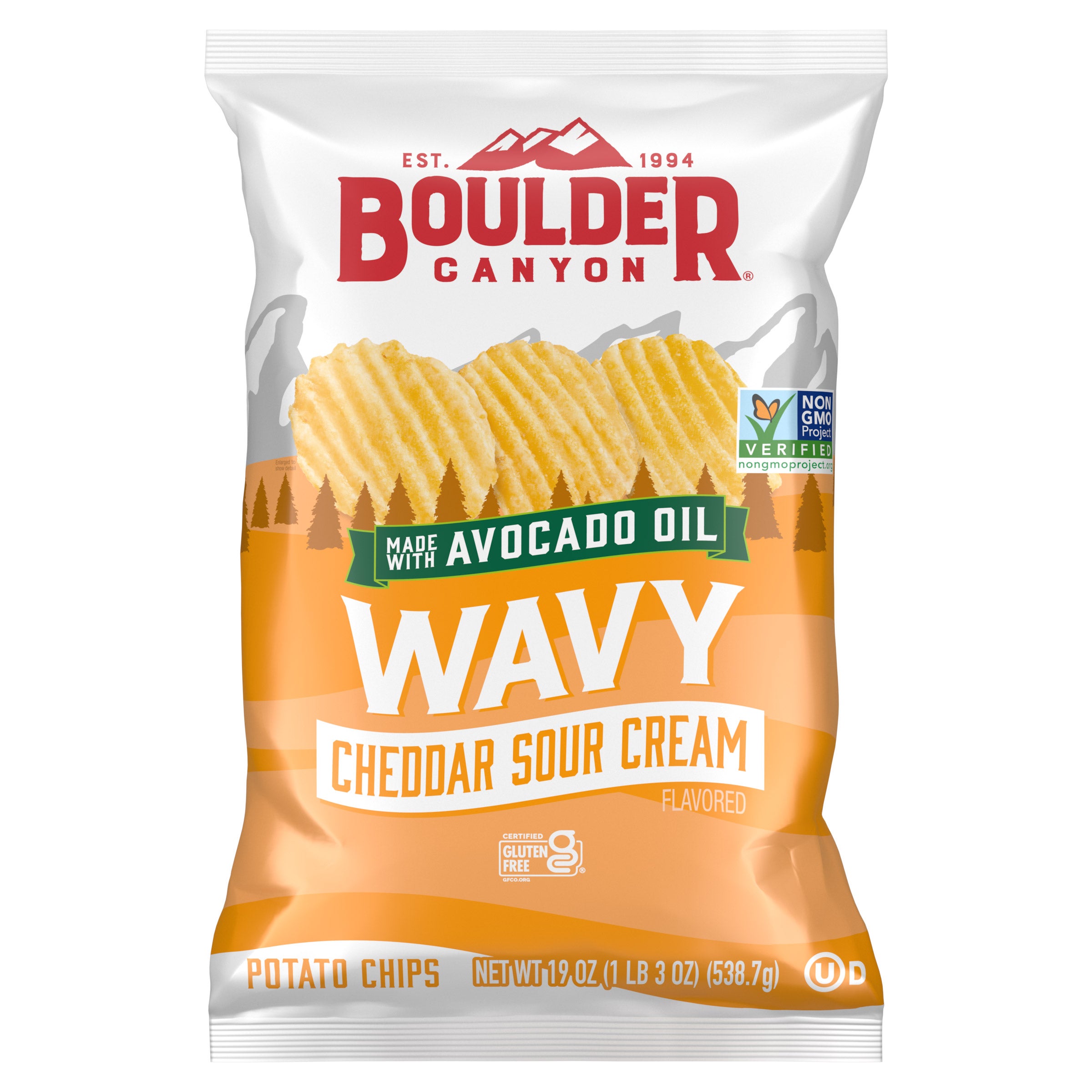 BOULDER CANYON CHEDDAR & SOUR CREAM 19 OZ (1.18 LBS) - Image 1