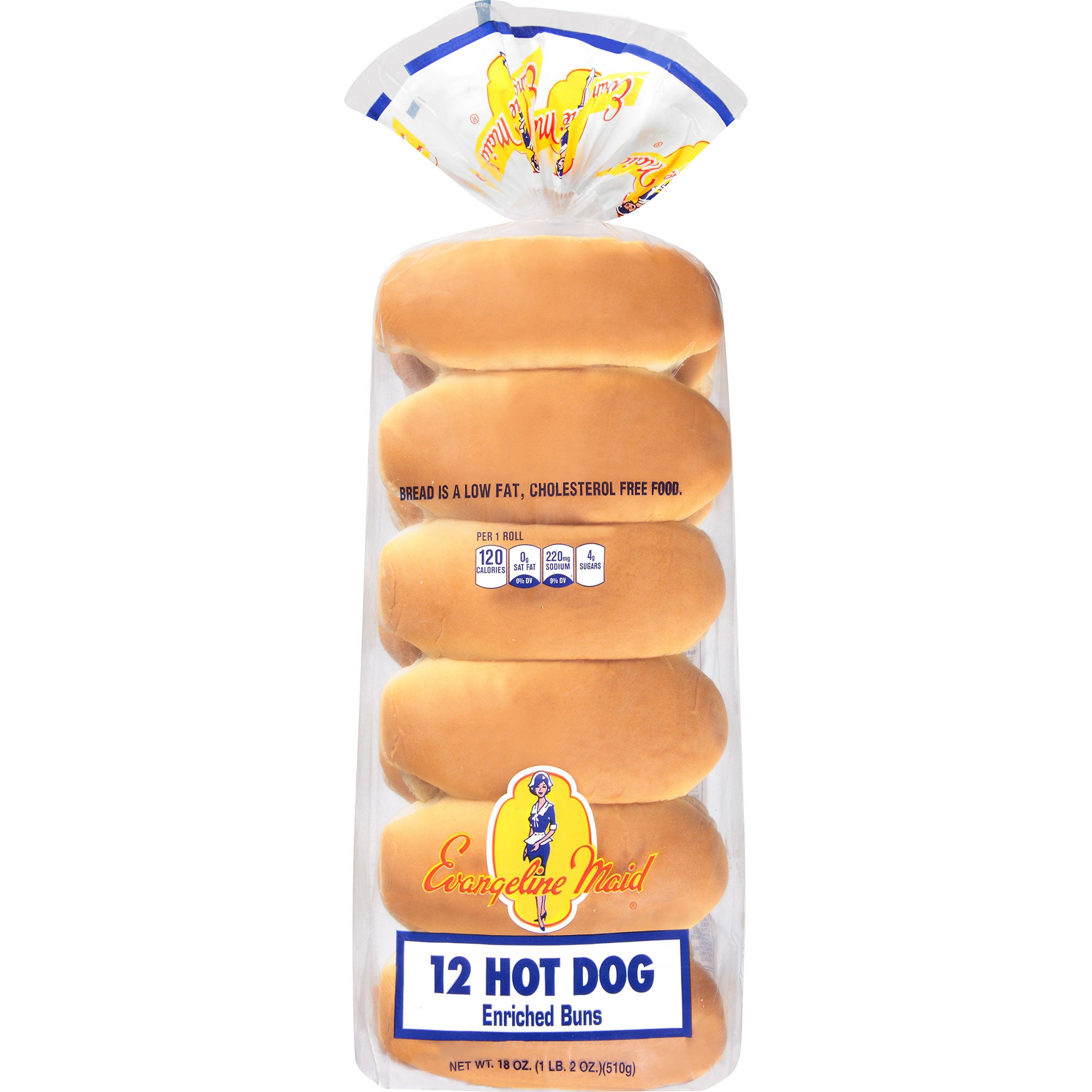 EVANGELINE MAID HOT DOG BUNS 24 CT