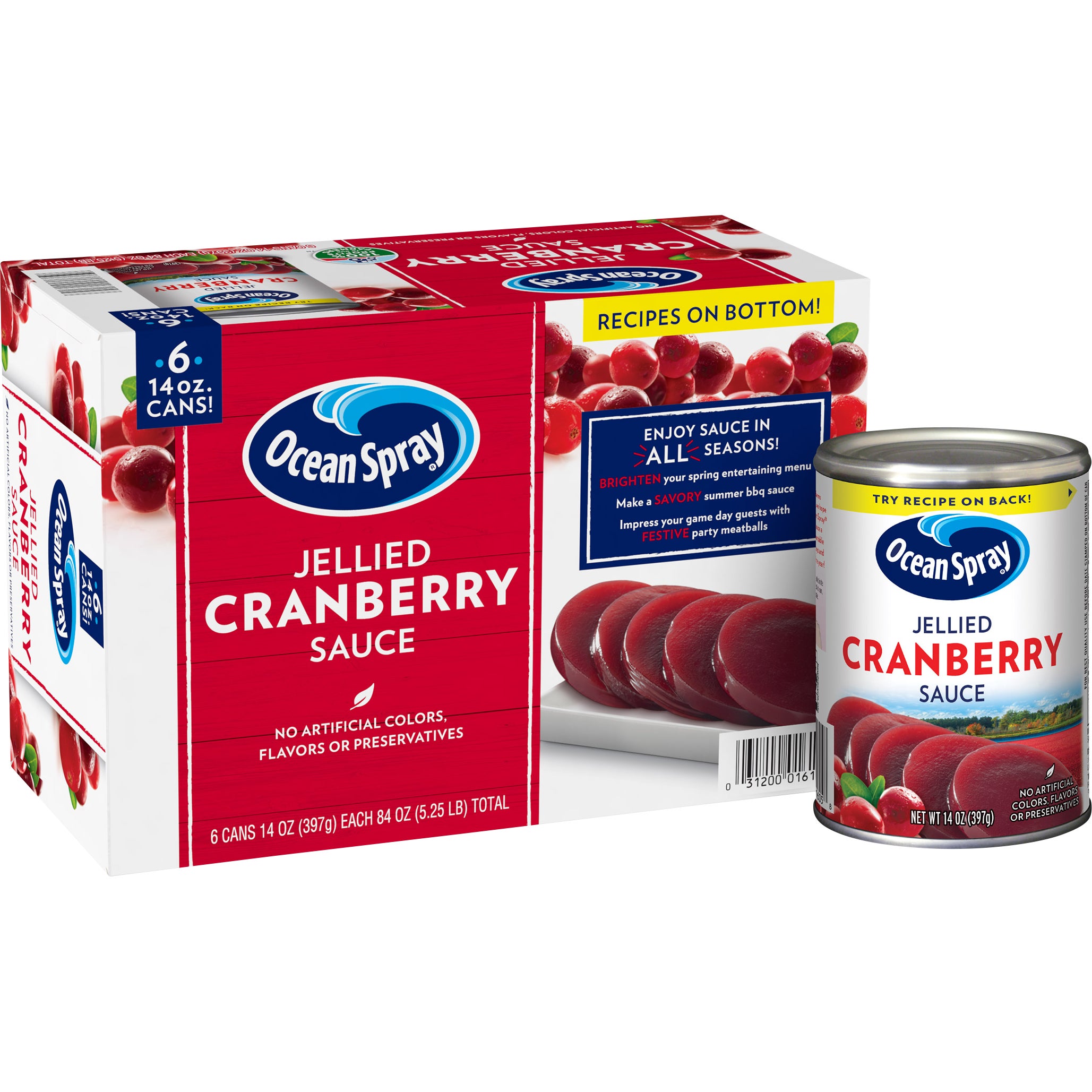 OCEAN SPRAY CRANBERRY SAUCE 6/14 OZ - Image 1