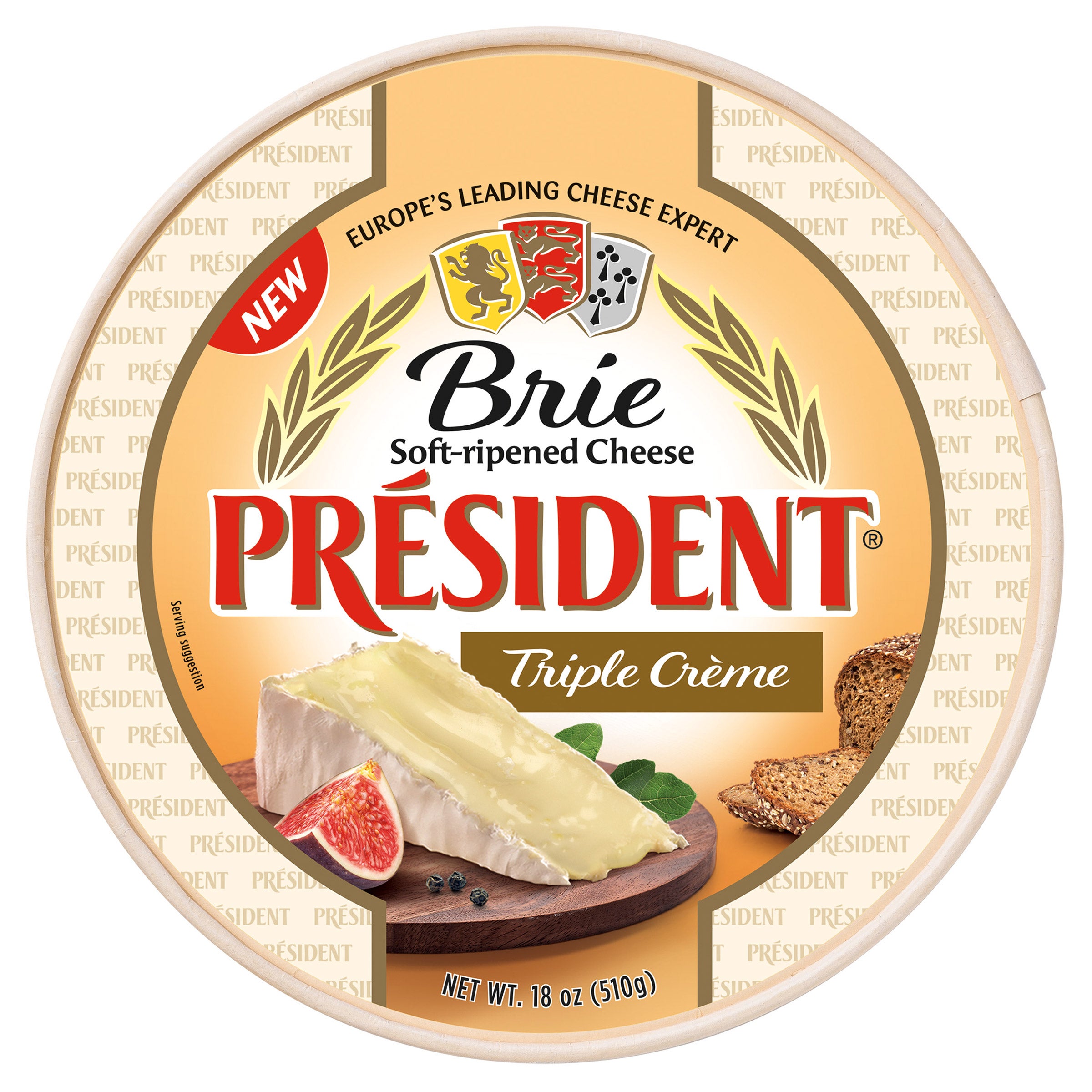 PRESIDENT TRIPLE CREME BRIE 18 OZ - Image 1