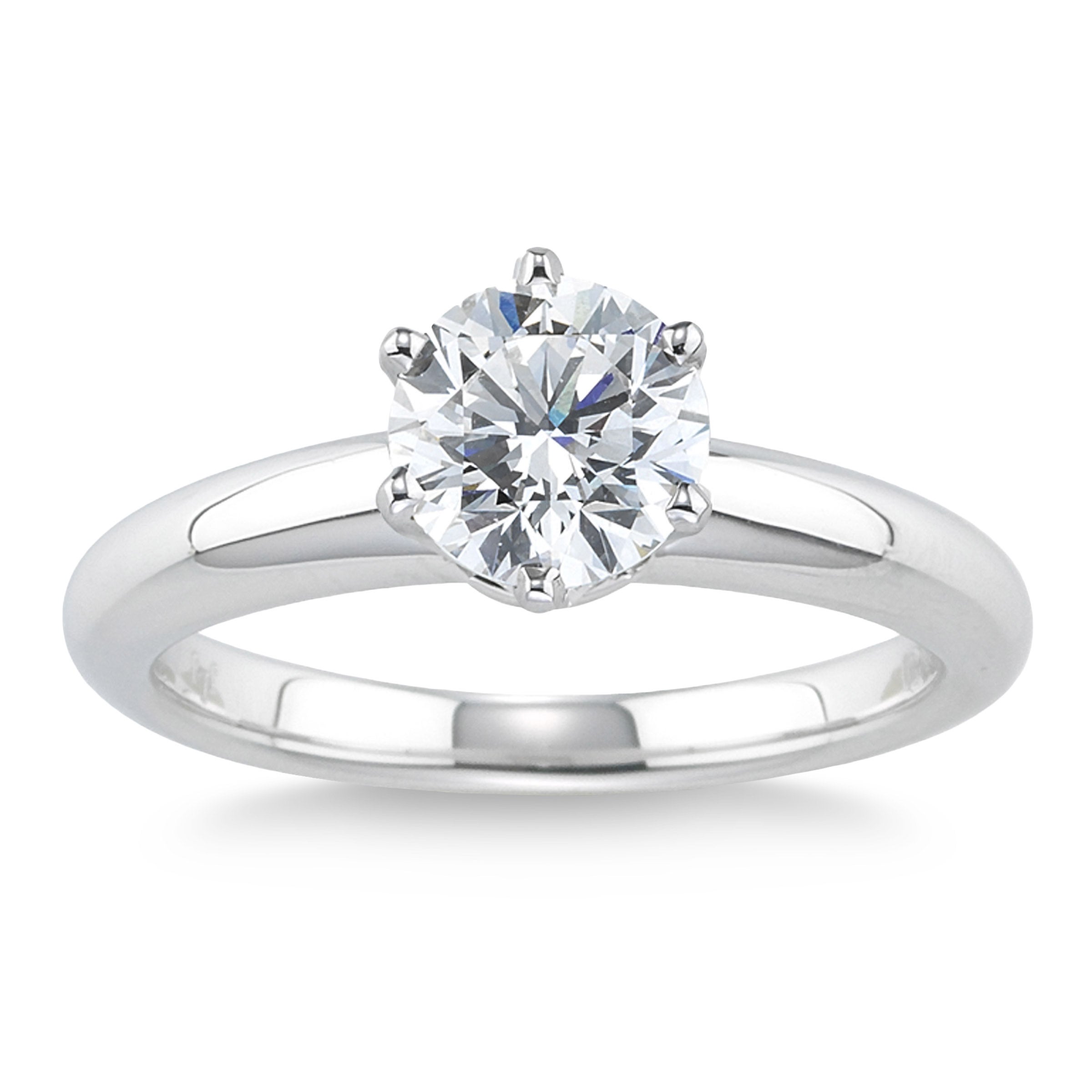 2.00CT ROUND BRILLIANT PLATINUM SOLITAIRE RING VS2 ¨I¨ COLOR - Image 1
