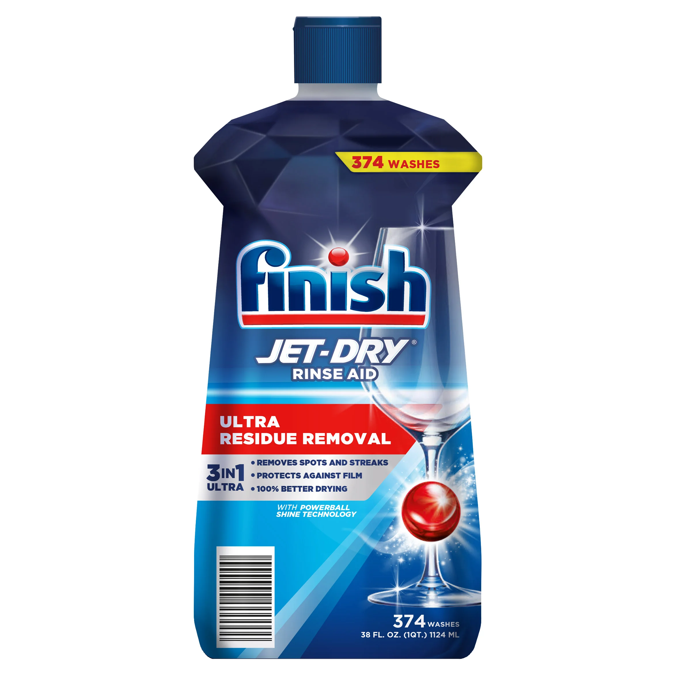 FINISH JET DRY ULTRA RINSE AID 38 OZ 374 WASHES - Image 1