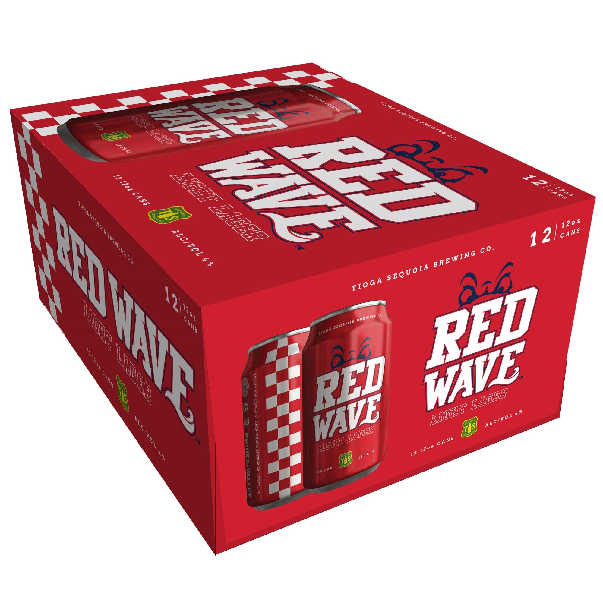 TIOGA-SEQUOIA BREWING RED WAVE LAGER FRESNO, CA 12/12OZ CAN