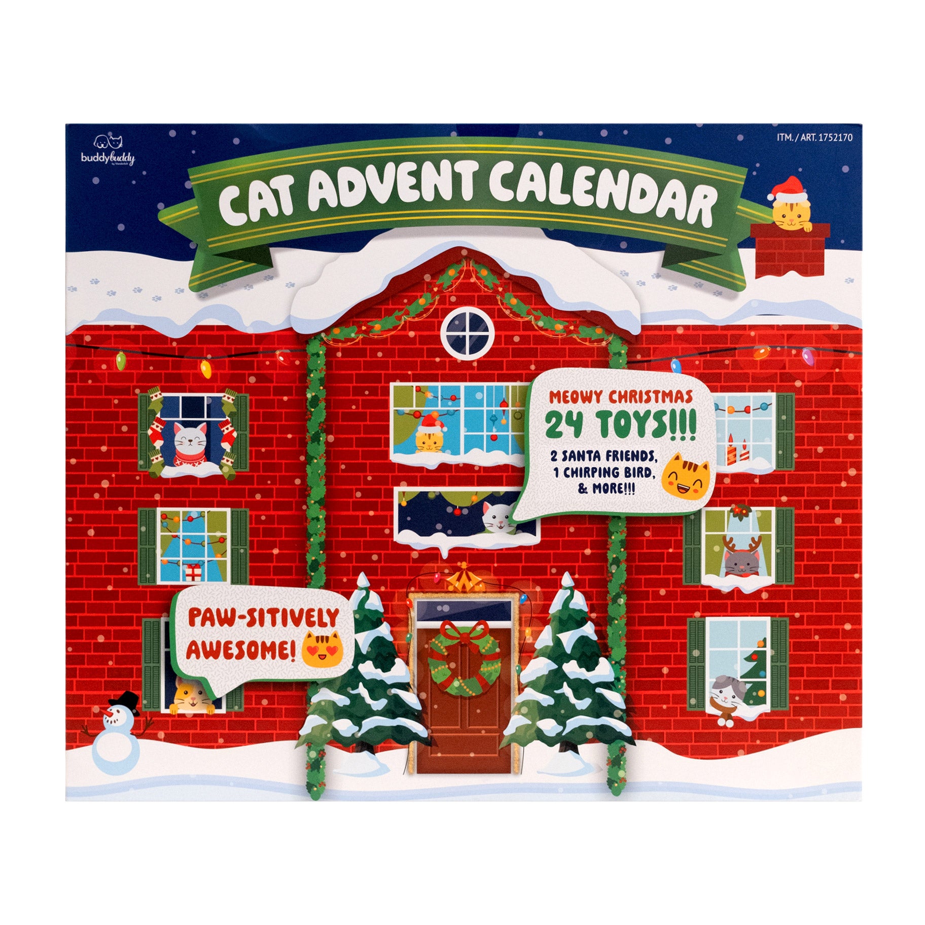 VANDERBILT CAT ADVENT CALENDAR 24 PET TOYS - Image 1