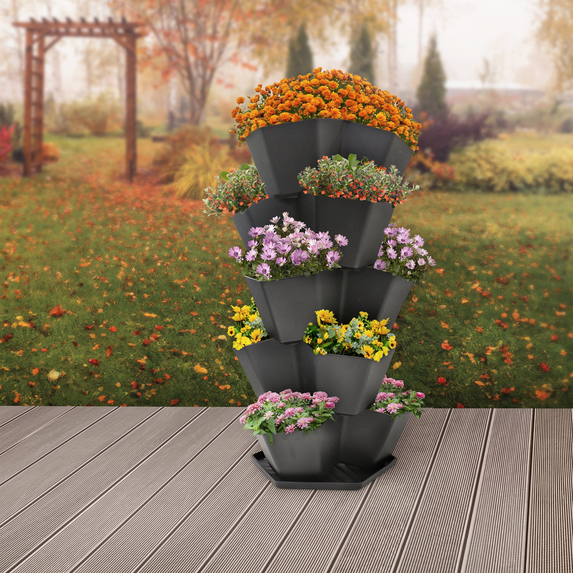 MULTY HOME 5-TIER STACKABLE PLANTER