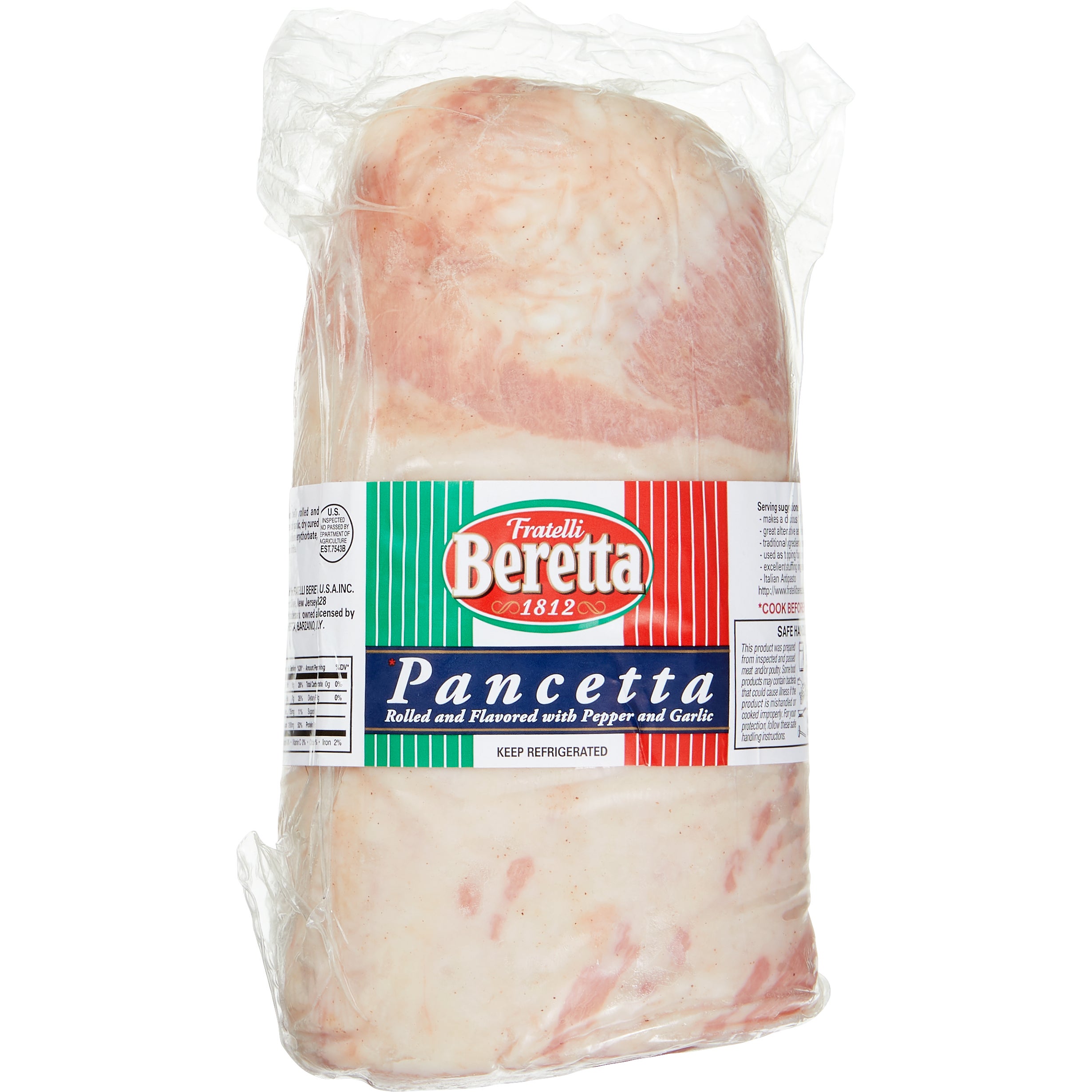 FRATELLI BERETTA PANCETTA HALF PER LB (AVG 3 LB)