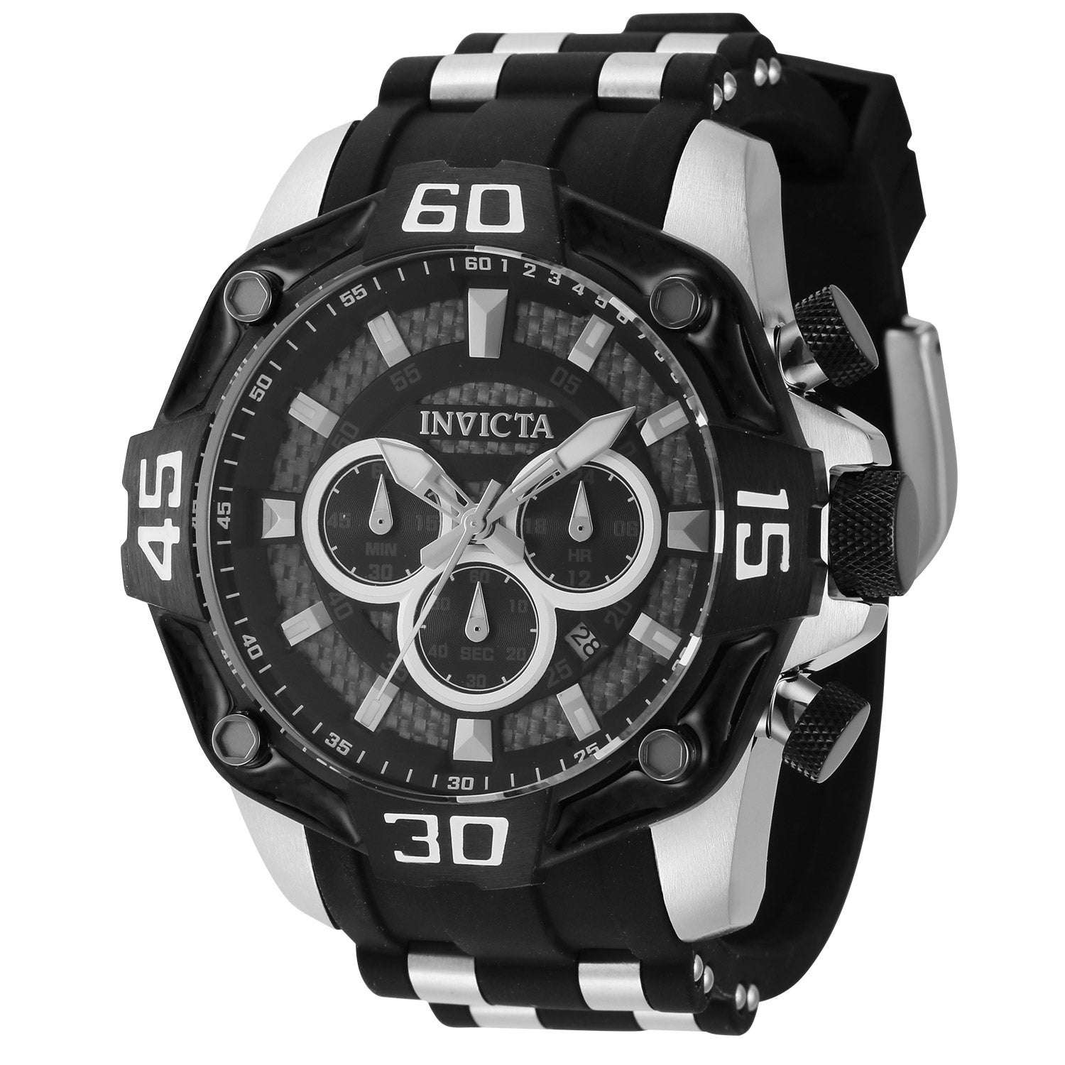 INVICTA PRO DIVER BLACK DIAL STAINLESS QUARTZ MENS WATCH - Image 1