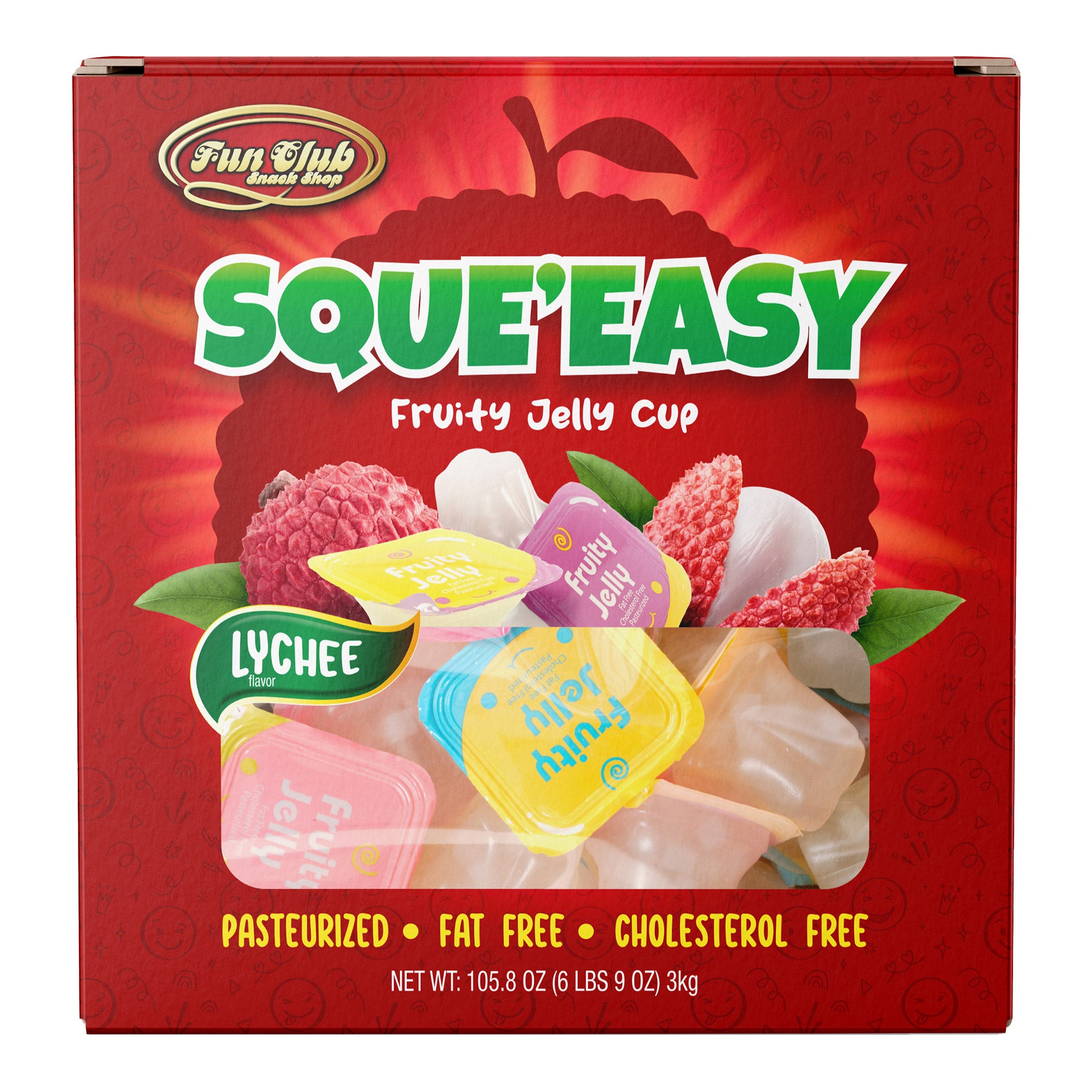 FUN CLUB SQUE'EASY LYCHEE JELLY CUP 105.8 OZ