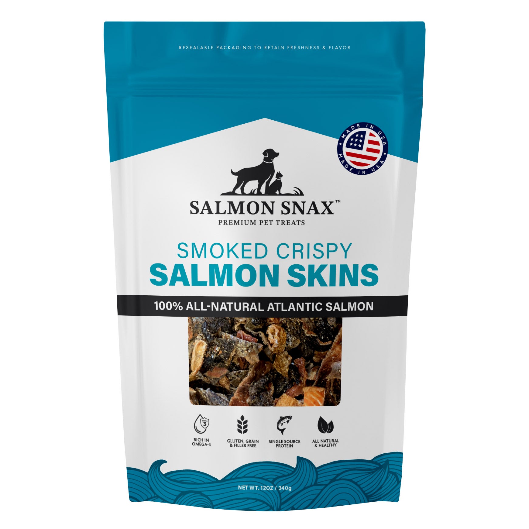 SALMON SNAX CRISPY SALMON SKIN 12 OZ (.75LB) - Image 1