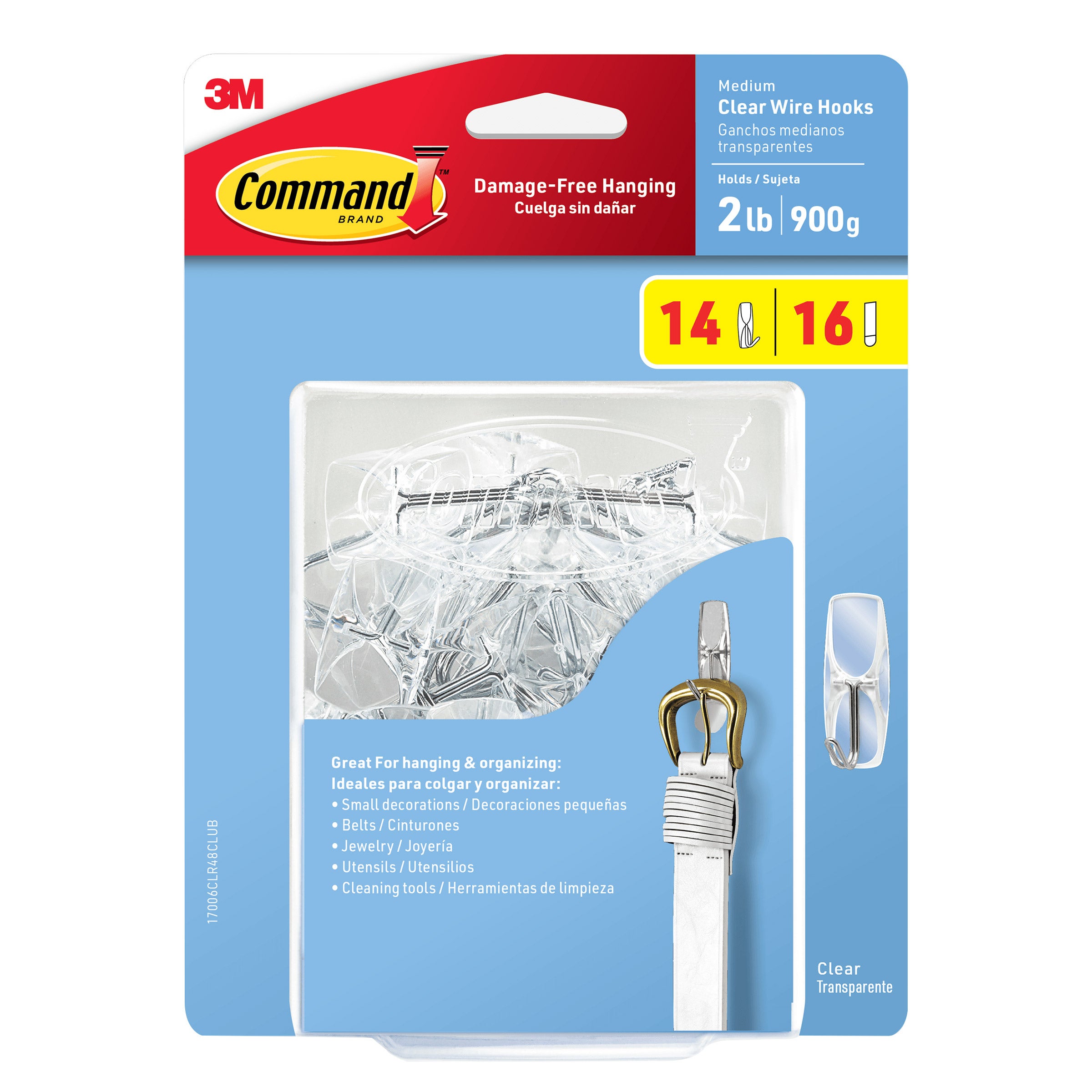 3M COMMAND CLEAR WIRE HOOK - Image 1