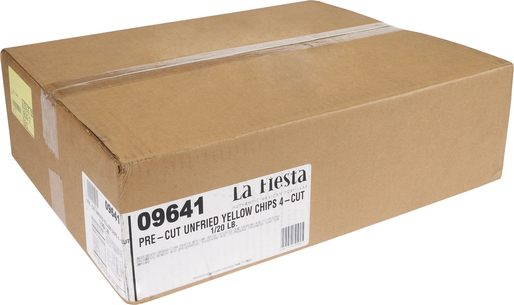 LA FIESTA PRE-CUT UNFRIED CHIPS YELLOW CORN 20 LB - Image 1