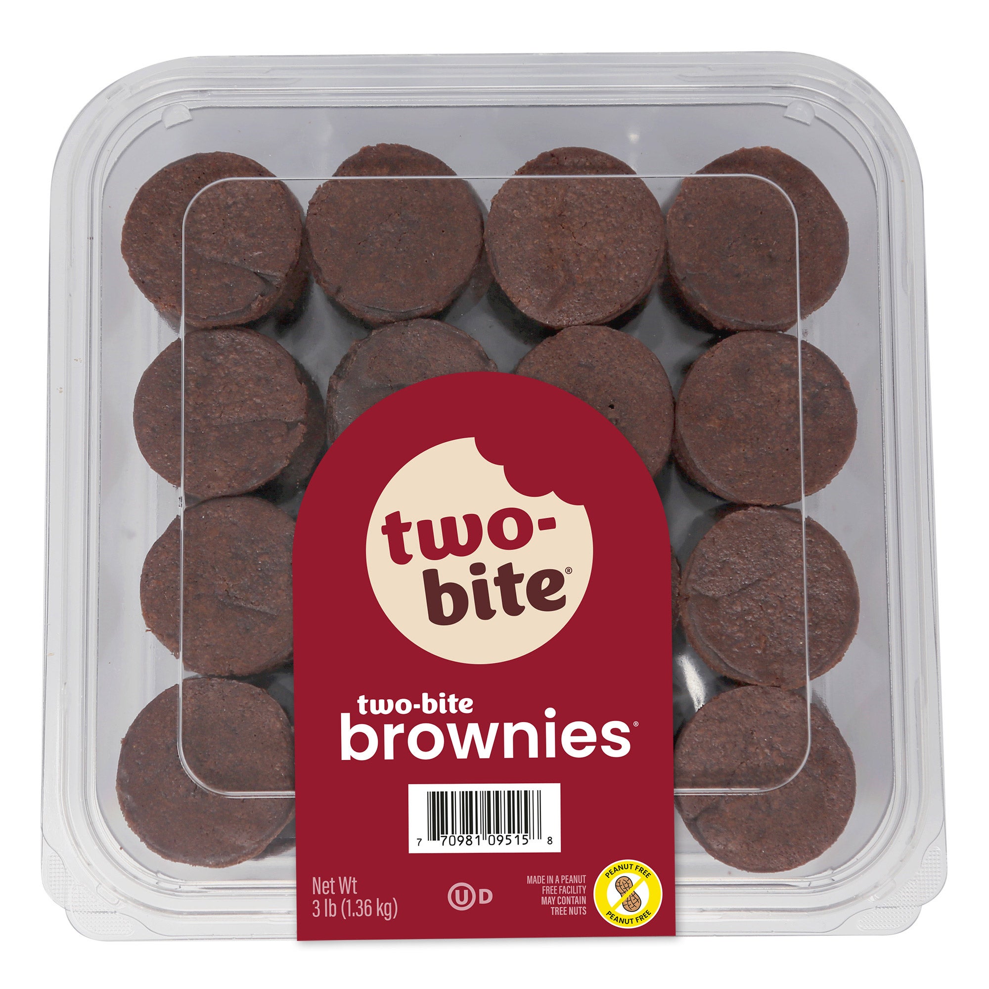 TWO BITE BROWNIE BITES 48 OUNCE CONTAINER