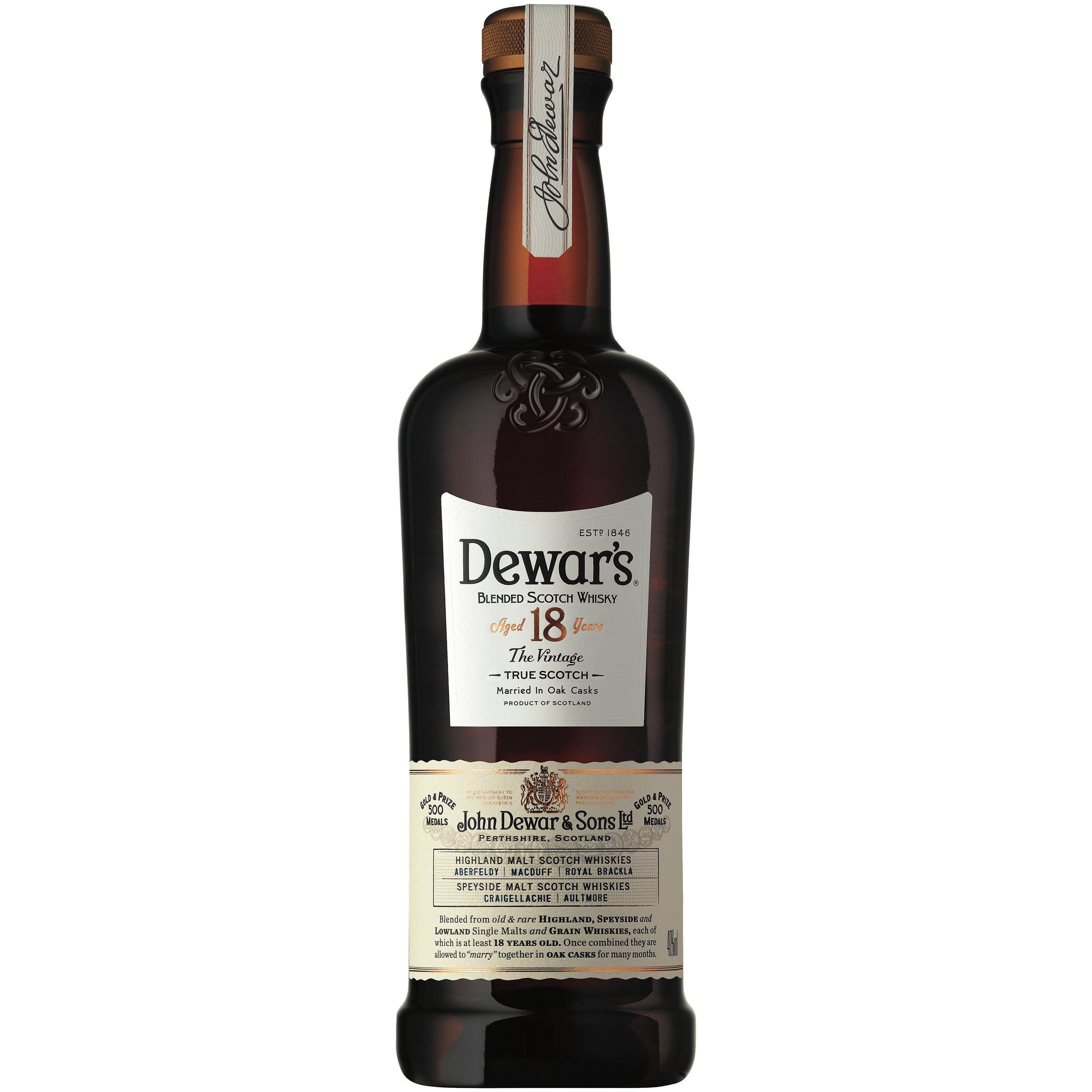 DEWAR'S 18 YEAR OLD SPEYSIDE 750ML