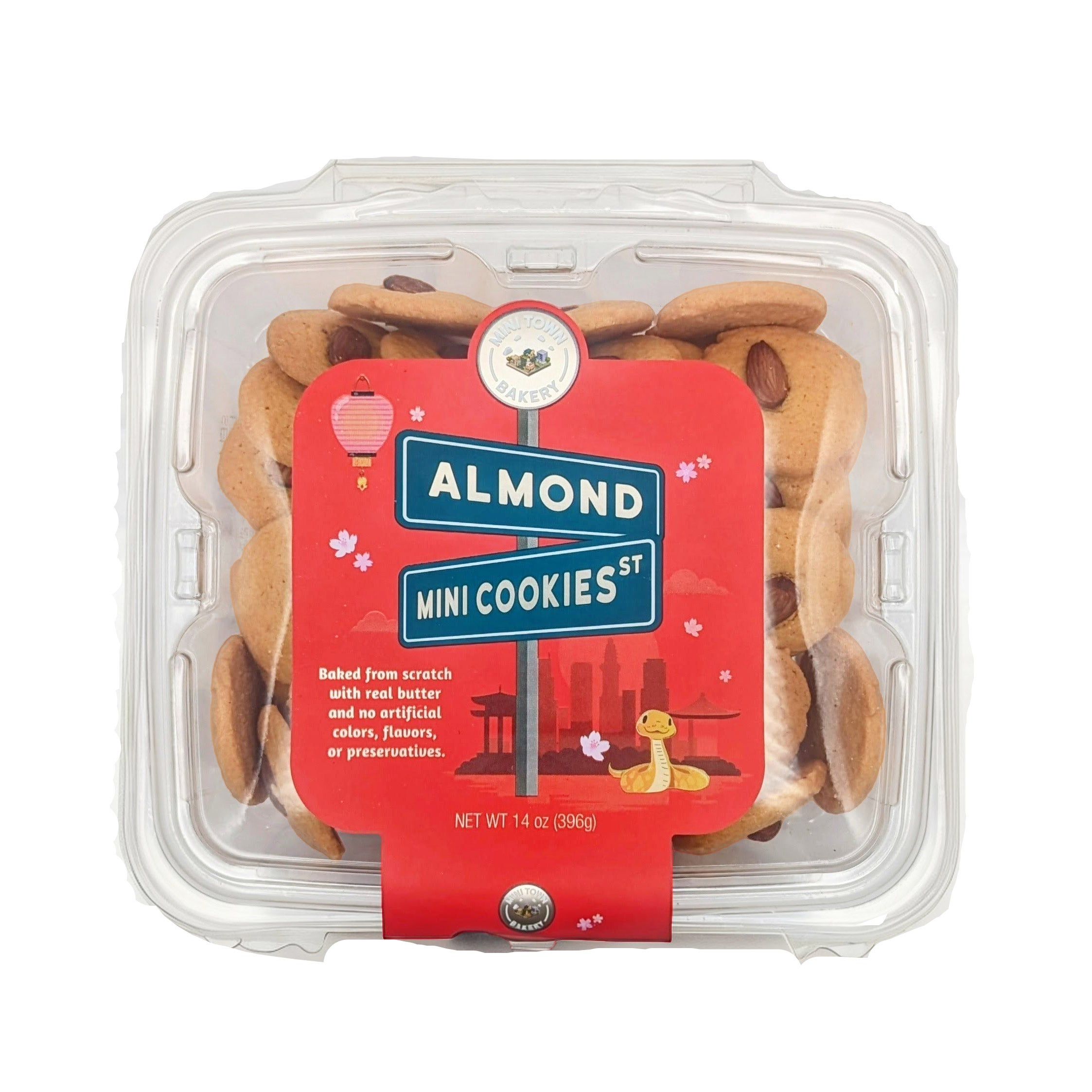 MINI TOWN BAKERY MINI ALMOND COOKIES 14 OUNCES - Image 1