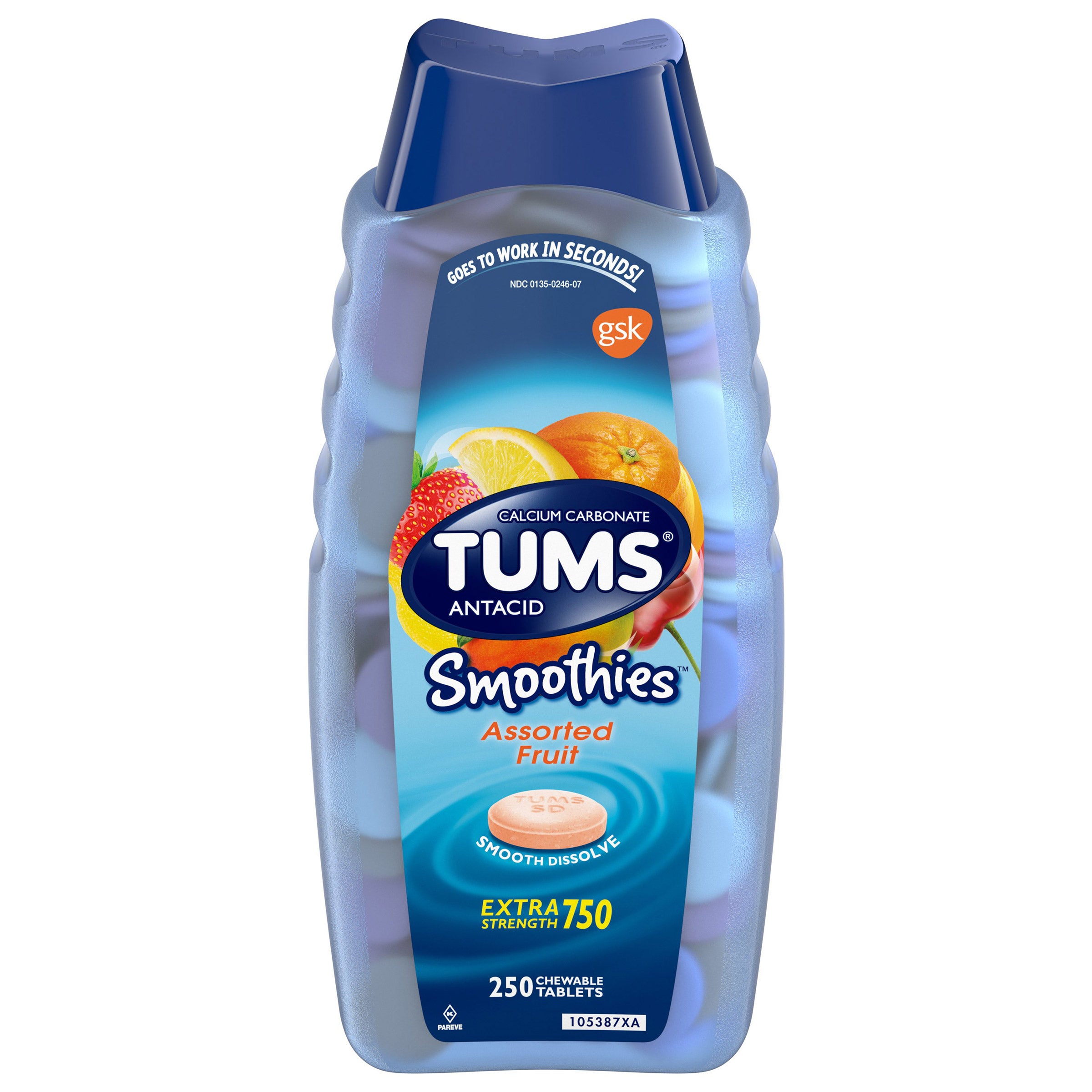TUMS ASSORTED FRUIT SMOOTHIES 250 CT - Image 1