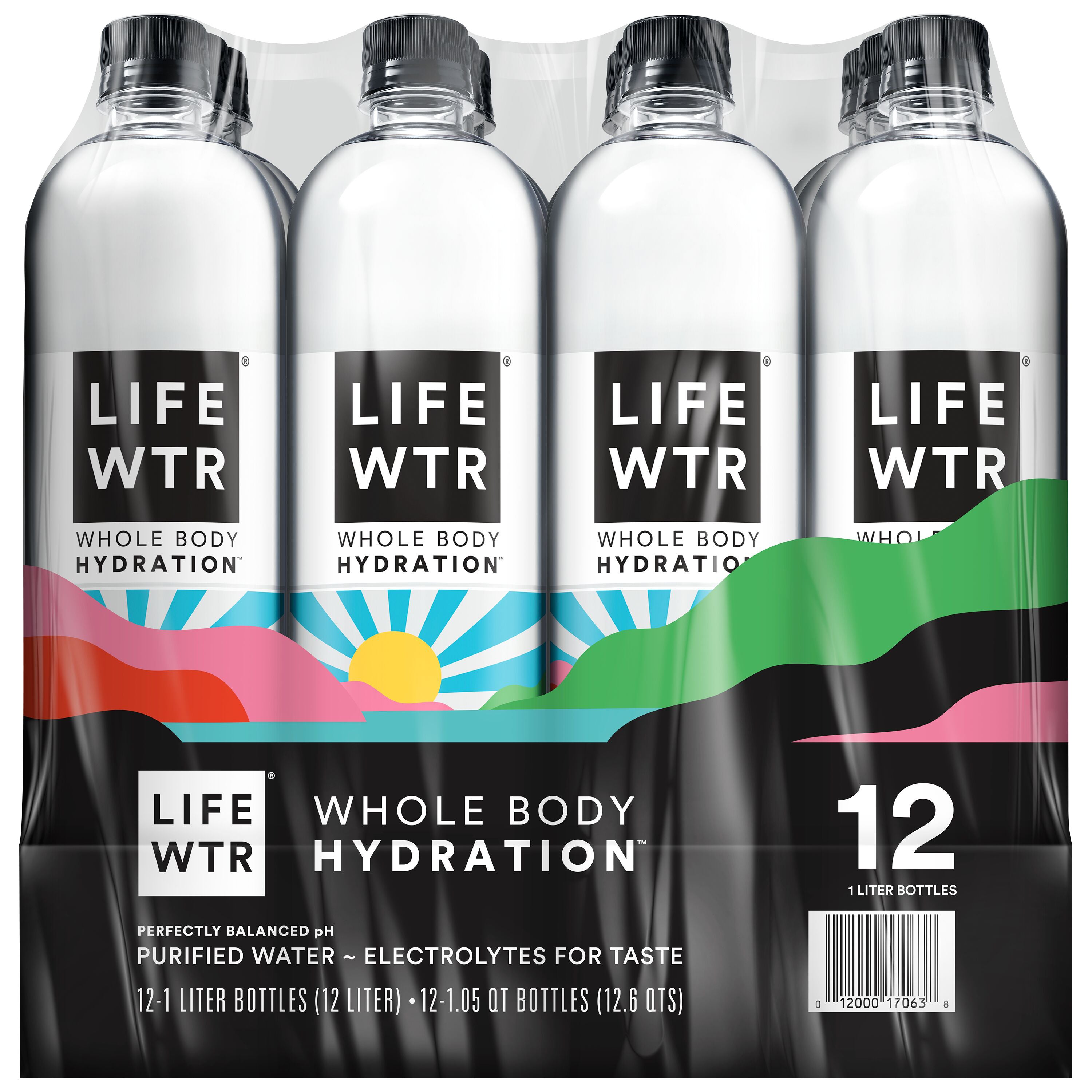 LIFEWTR PURIFIED WATER 12/1L