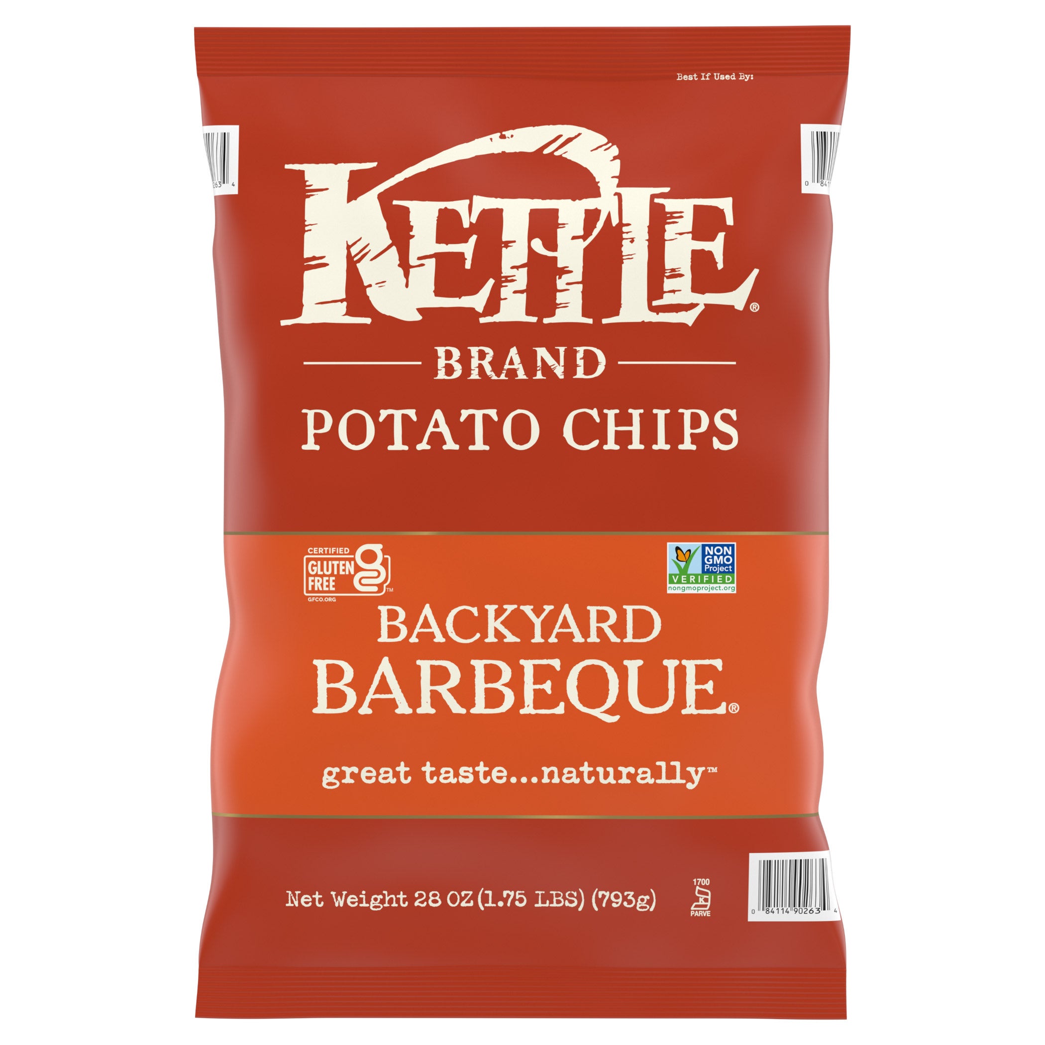 KETTLE BACKYARD BARBEQUE POTATO CHIPS 28 OZ